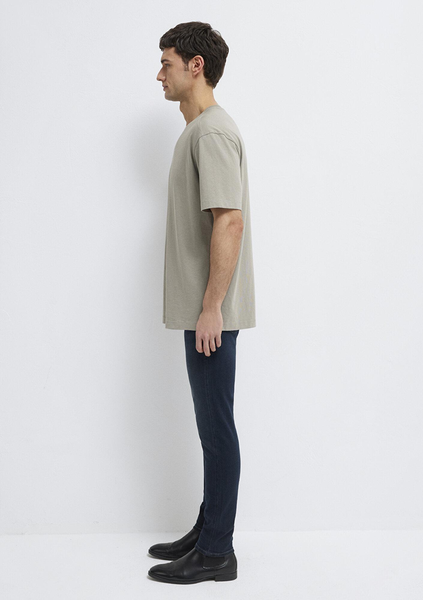 Mavi Gri Basic Tişört Loose Fit / Bol Rahat Kesim 0613466-70352