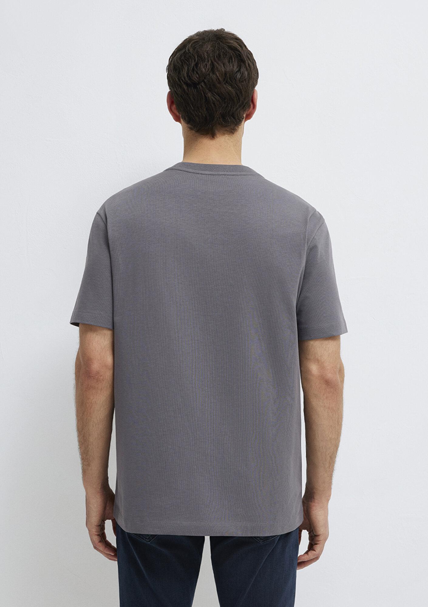 Mavi Antrasit Basic Tişört Loose Fit / Bol Rahat Kesim 0613466-90721