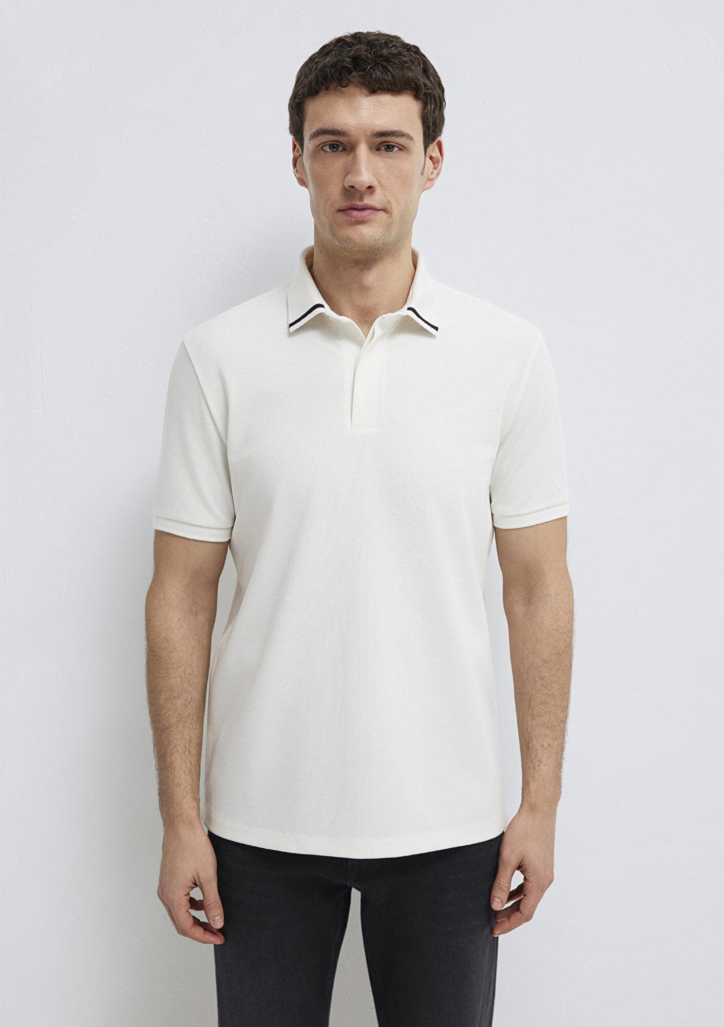 Mavi Soft-Premium Ekru Polo Tişört Regular Fit / Normal Kesim 0613358-70057