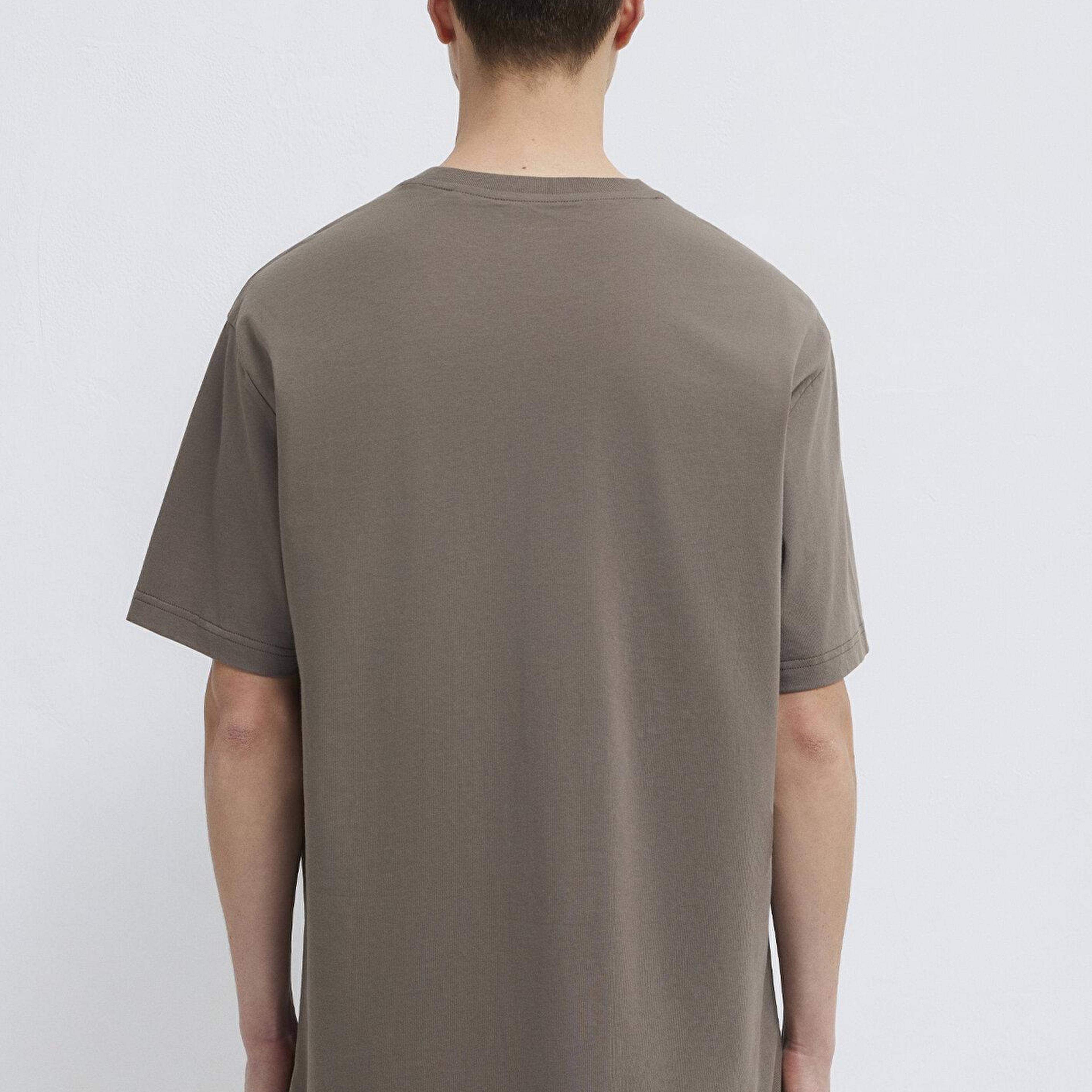 Mavi Mavi Logo Baskılı Kahverengi Tişört Loose Fit / Bol Rahat Kesim 0611711-91601