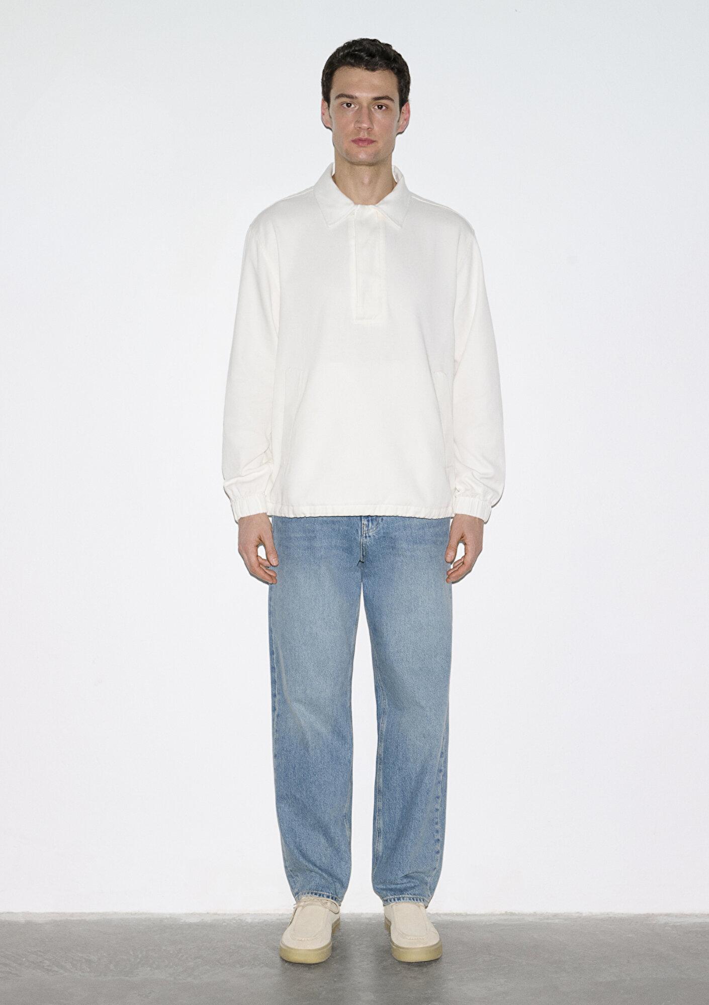 Mavi Ekru Polo Sweatshirt 0212008-80194