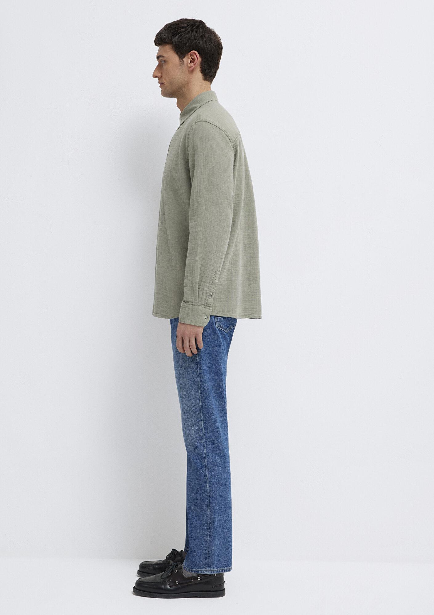 Mavi Yeşil Gömlek Regular Fit / Normal Kesim 0211518-71484