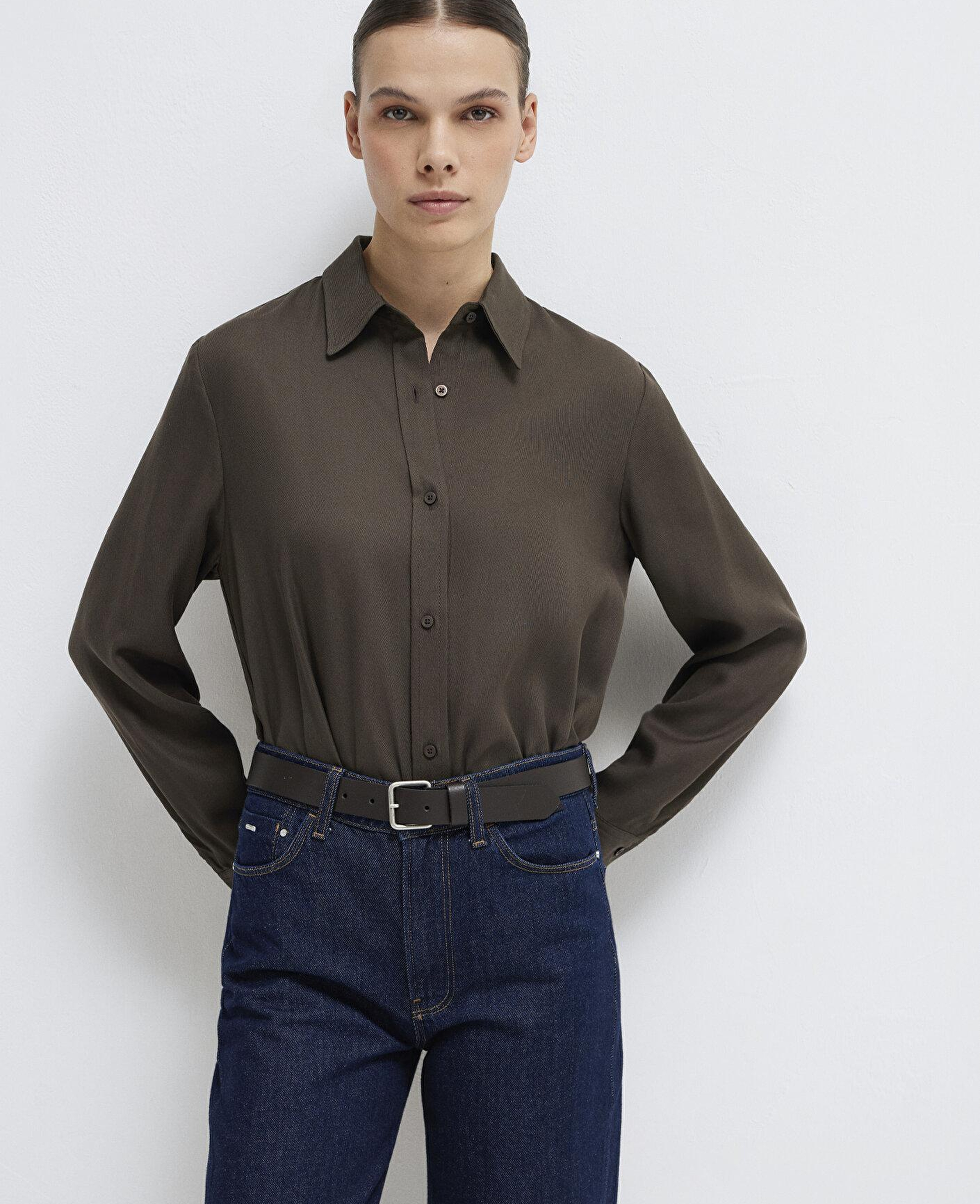 Mavi Haki (TENCEL™) Liyosel Gömlek Regular Fit / Normal Kesim 1211506-71603