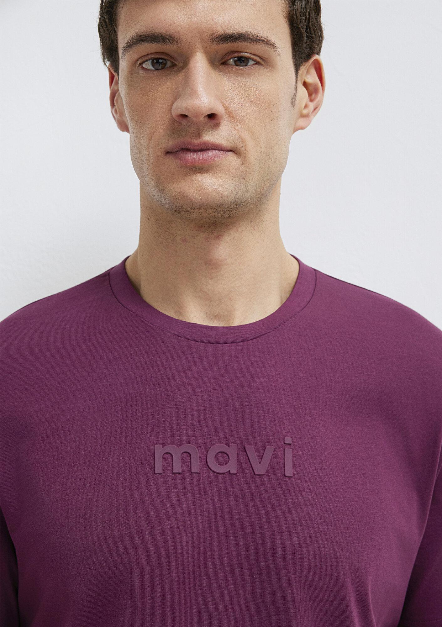 Mavi Mavi Logo Baskılı Mor Tişört Regular Fit / Normal Kesim 0612732-70670