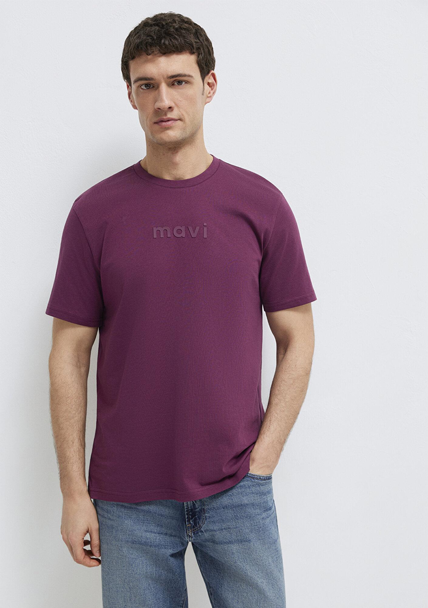 Mavi Mavi Logo Baskılı Mor Tişört Regular Fit / Normal Kesim 0612732-70670