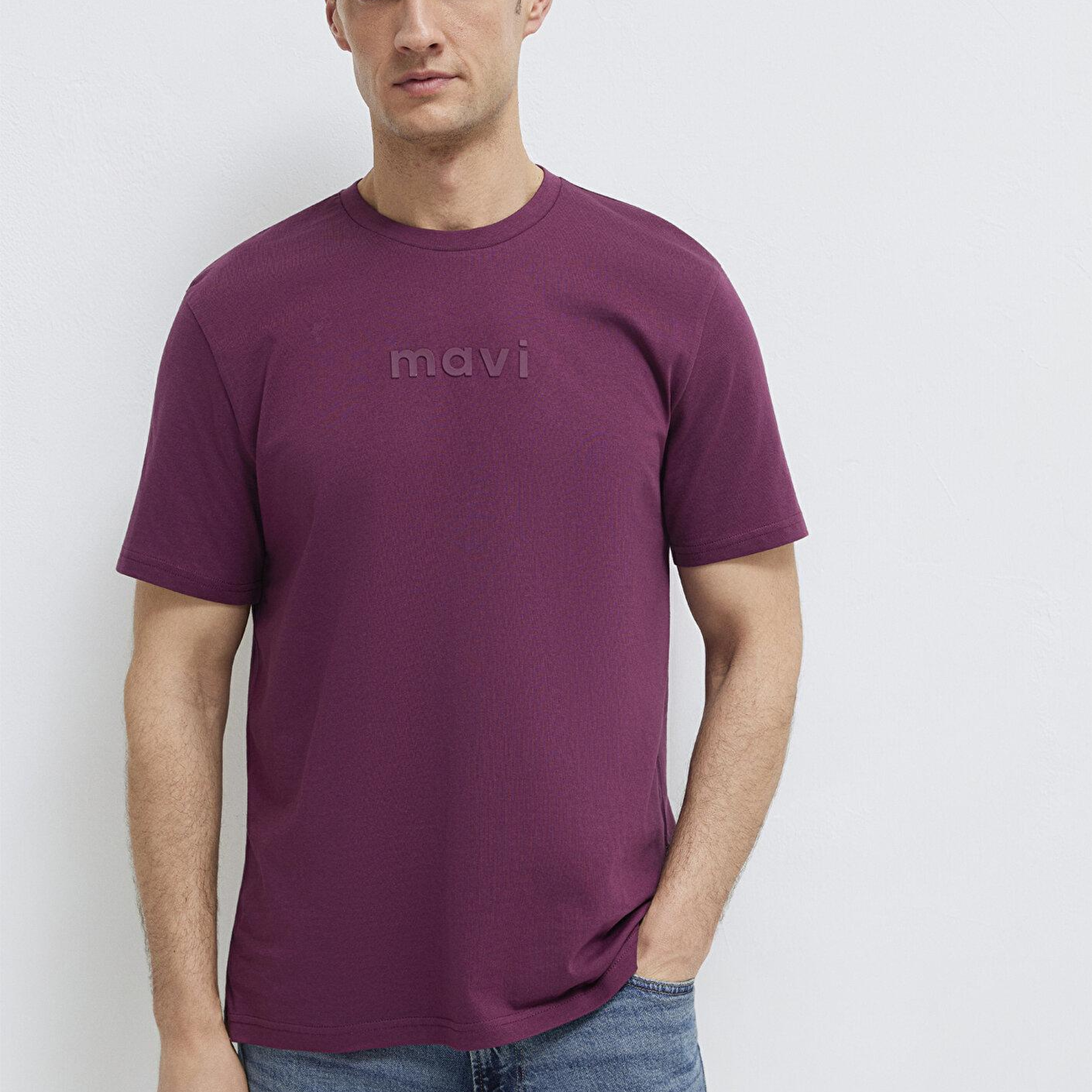 Mavi Mavi Logo Baskılı Mor Tişört Regular Fit / Normal Kesim 0612732-70670