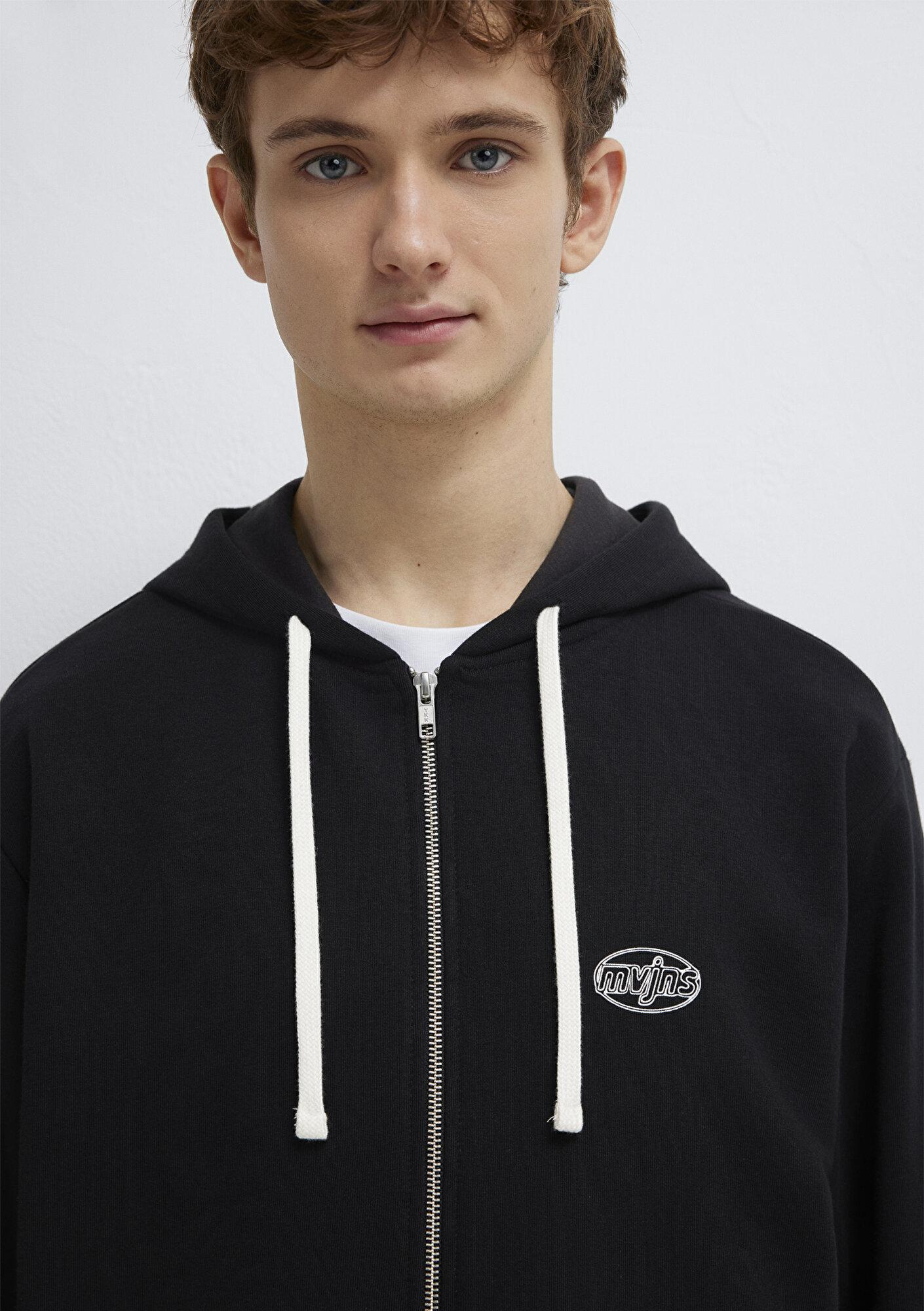 Mavi Mavi Logo Baskılı Fermuarlı Sweatshirt 0S10557-900