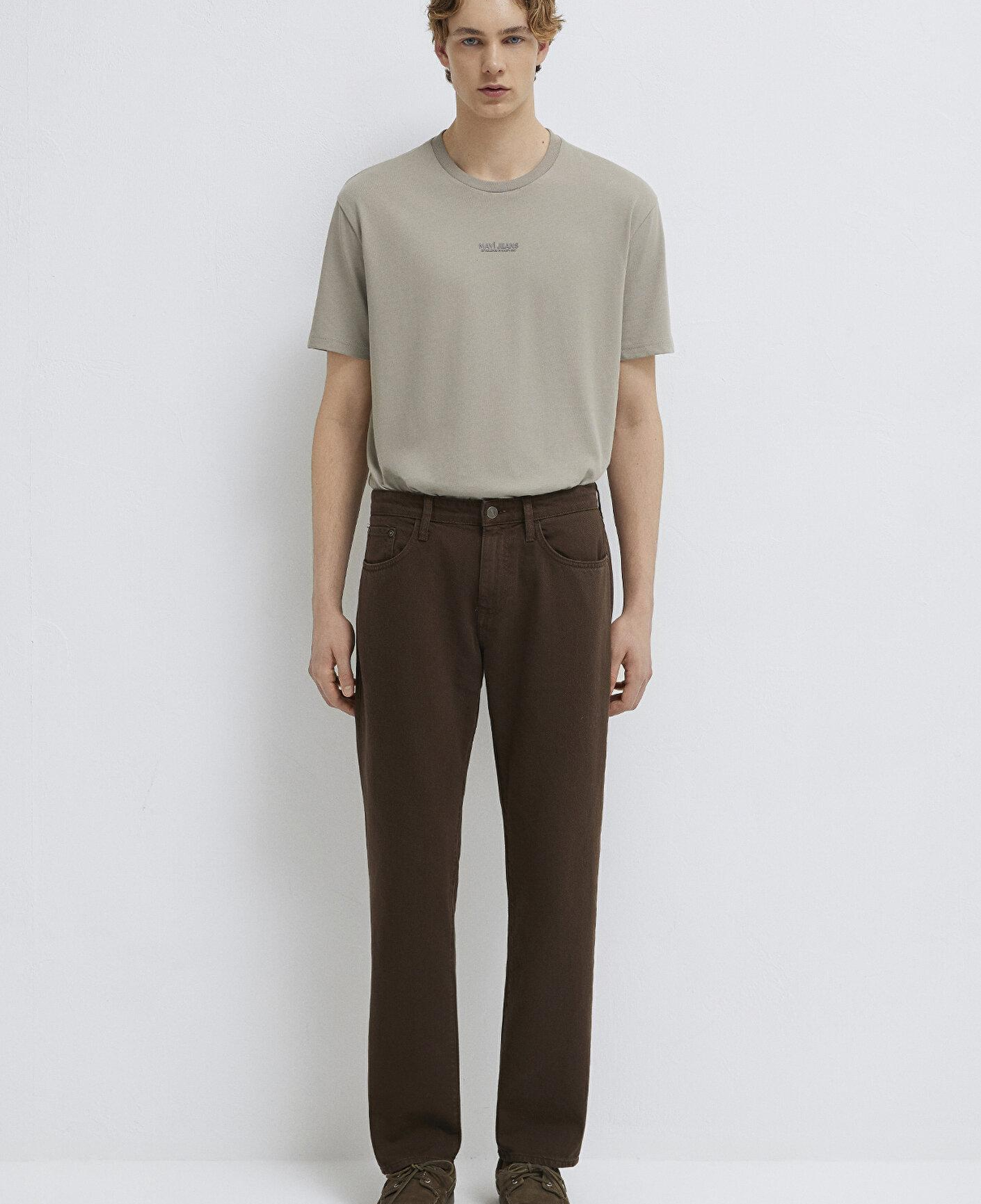 Mavi Lisbon Kahverengi Gabardin Pantolon 0010039-A2797