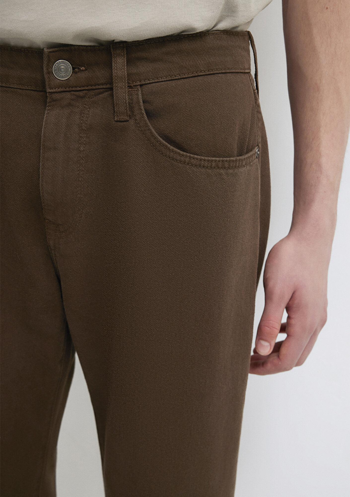 Mavi Lisbon Kahverengi Gabardin Pantolon 0010039-A2797