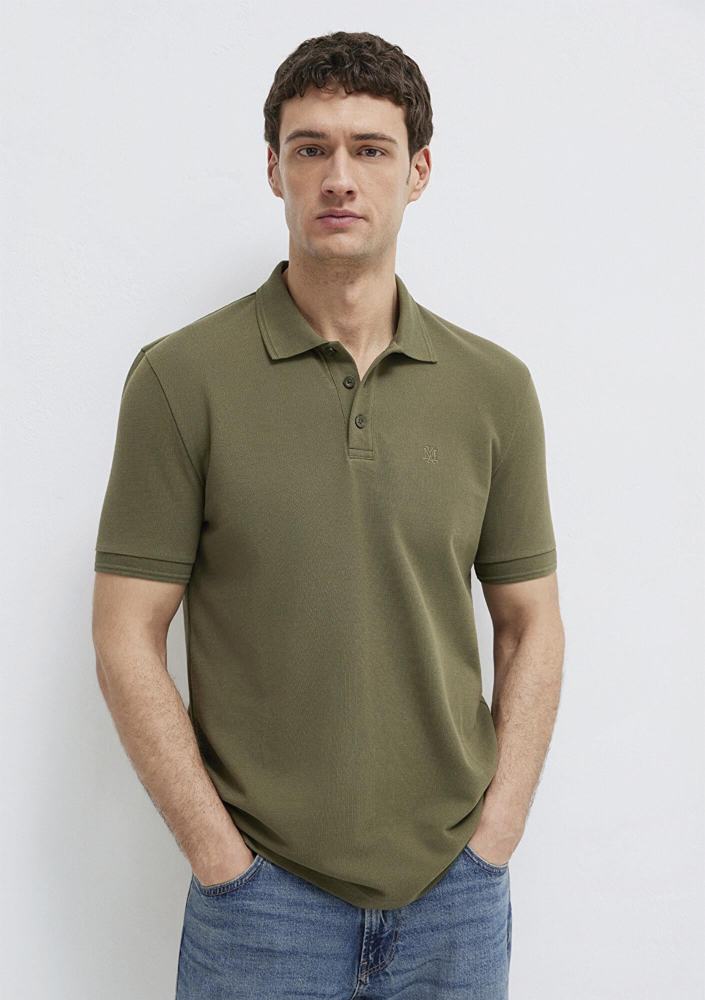 Mavi Yeşil Polo Tişört Slim Fit / Dar Kesim 064946-71543