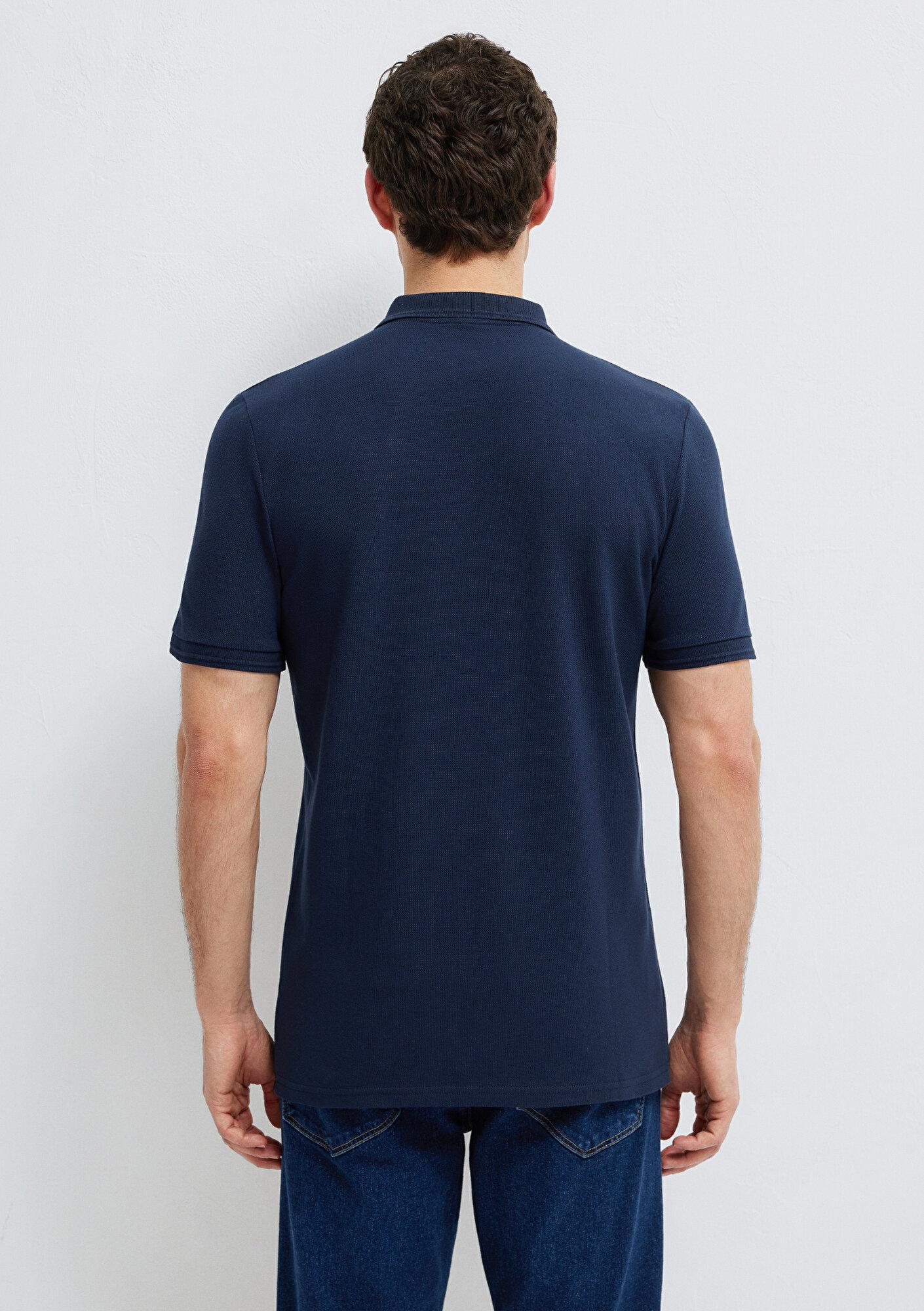 Mavi Lacivert Polo Tişört Slim Fit / Dar Kesim 064946-70490