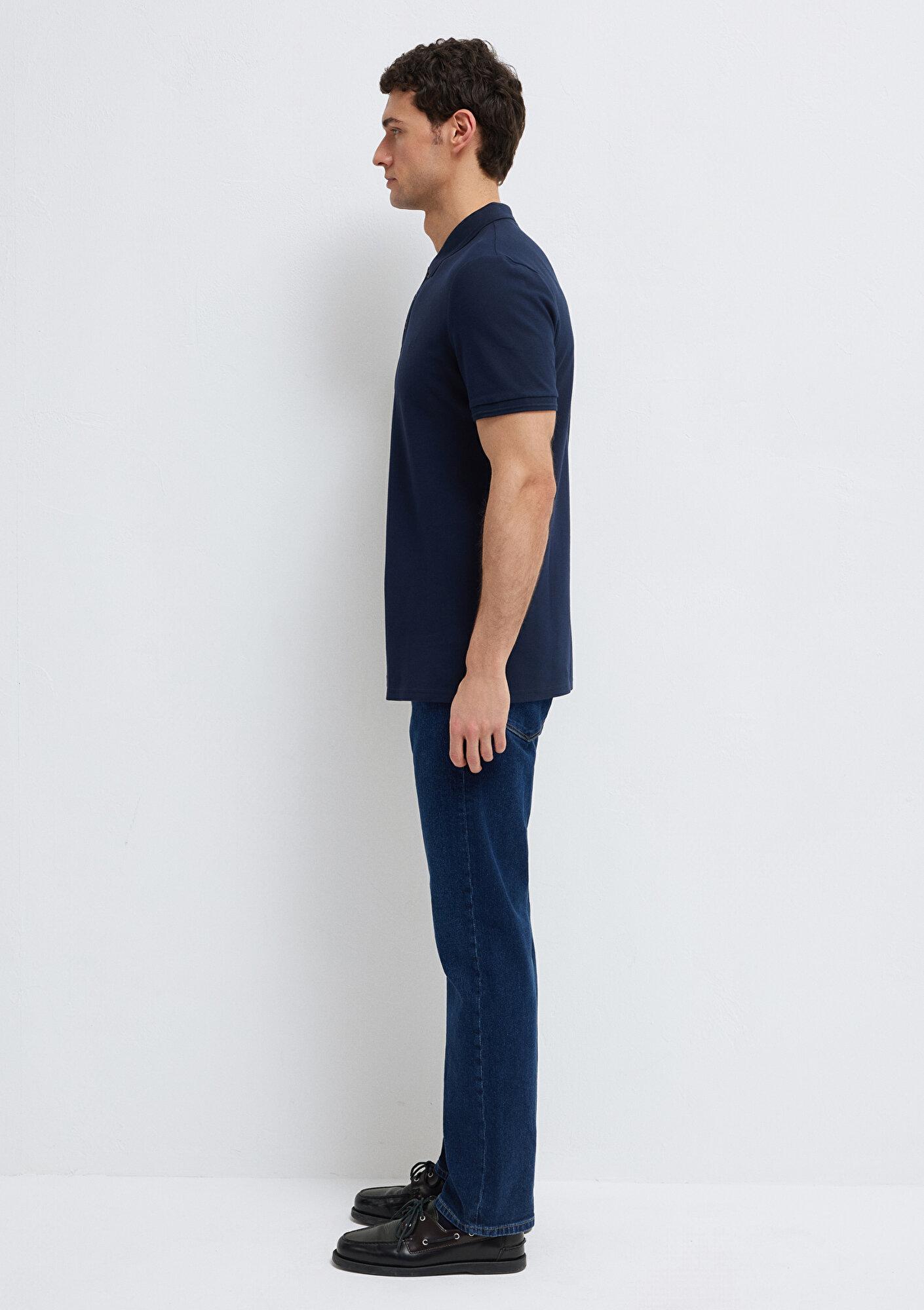 Mavi Lacivert Polo Tişört Slim Fit / Dar Kesim 064946-70490