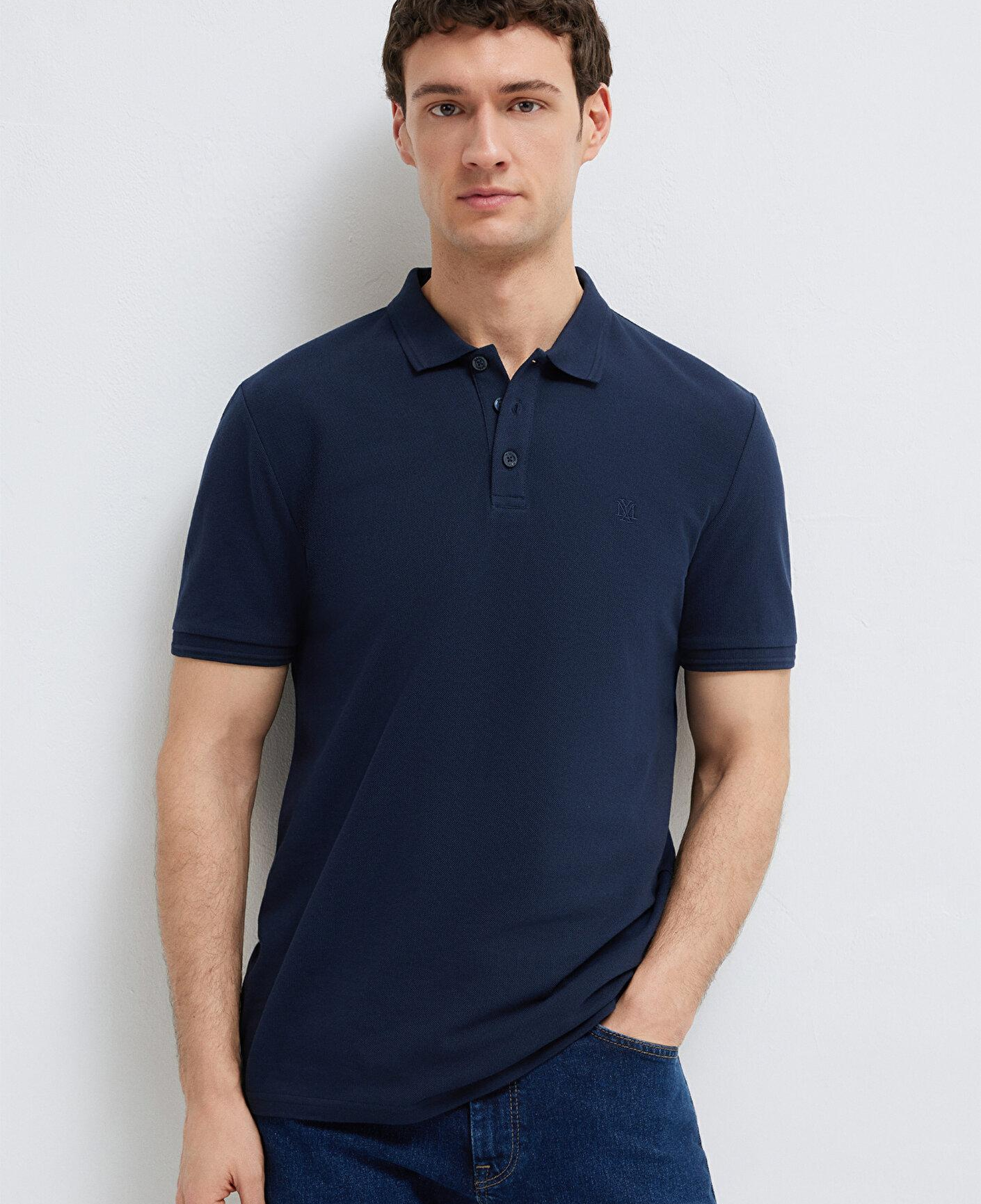 Mavi Lacivert Polo Tişört Slim Fit / Dar Kesim 064946-70490