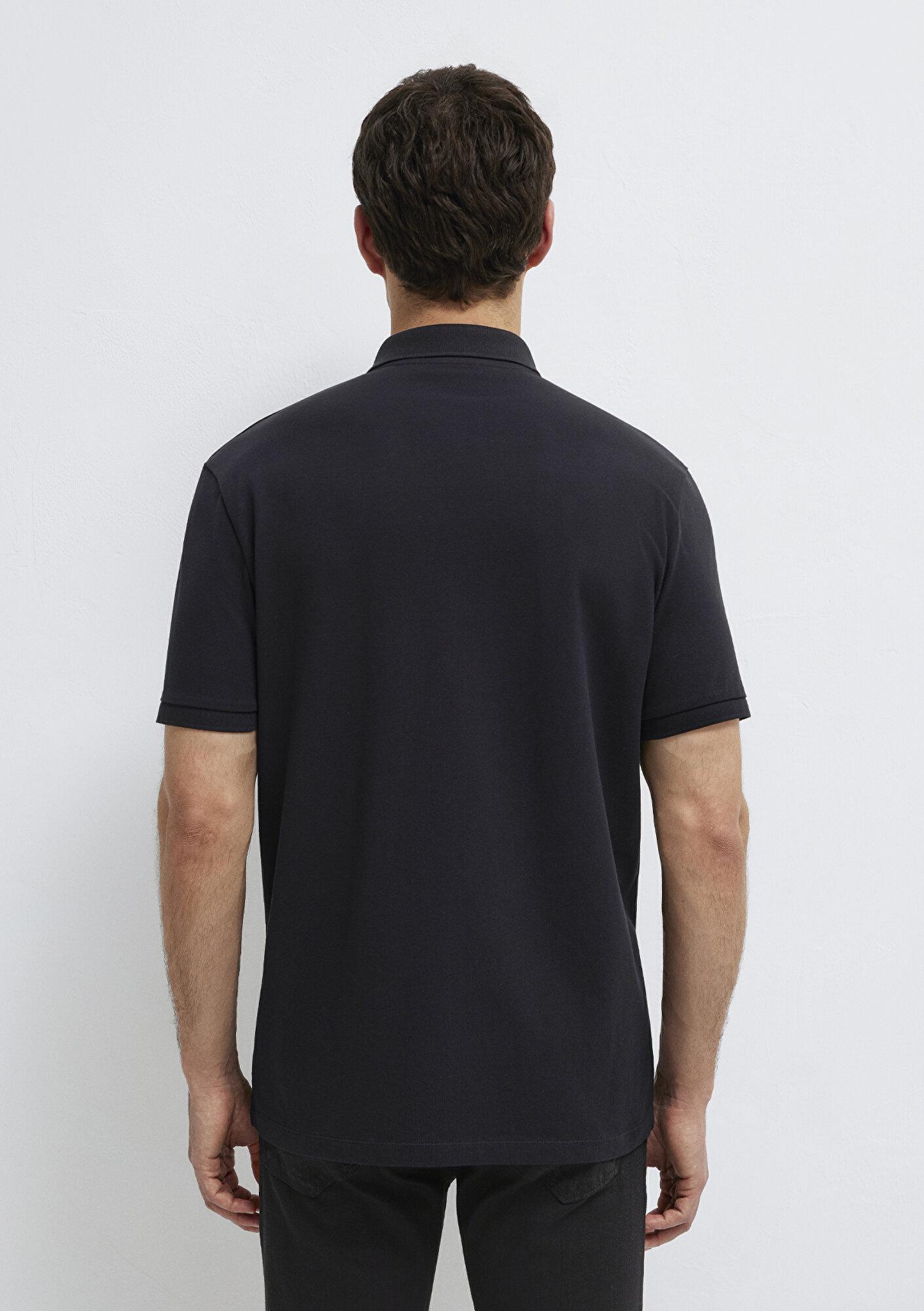 Mavi Mavi Black Fermuarlı Siyah Polo Tişört Regular Fit / Normal Kesim 0613137-900