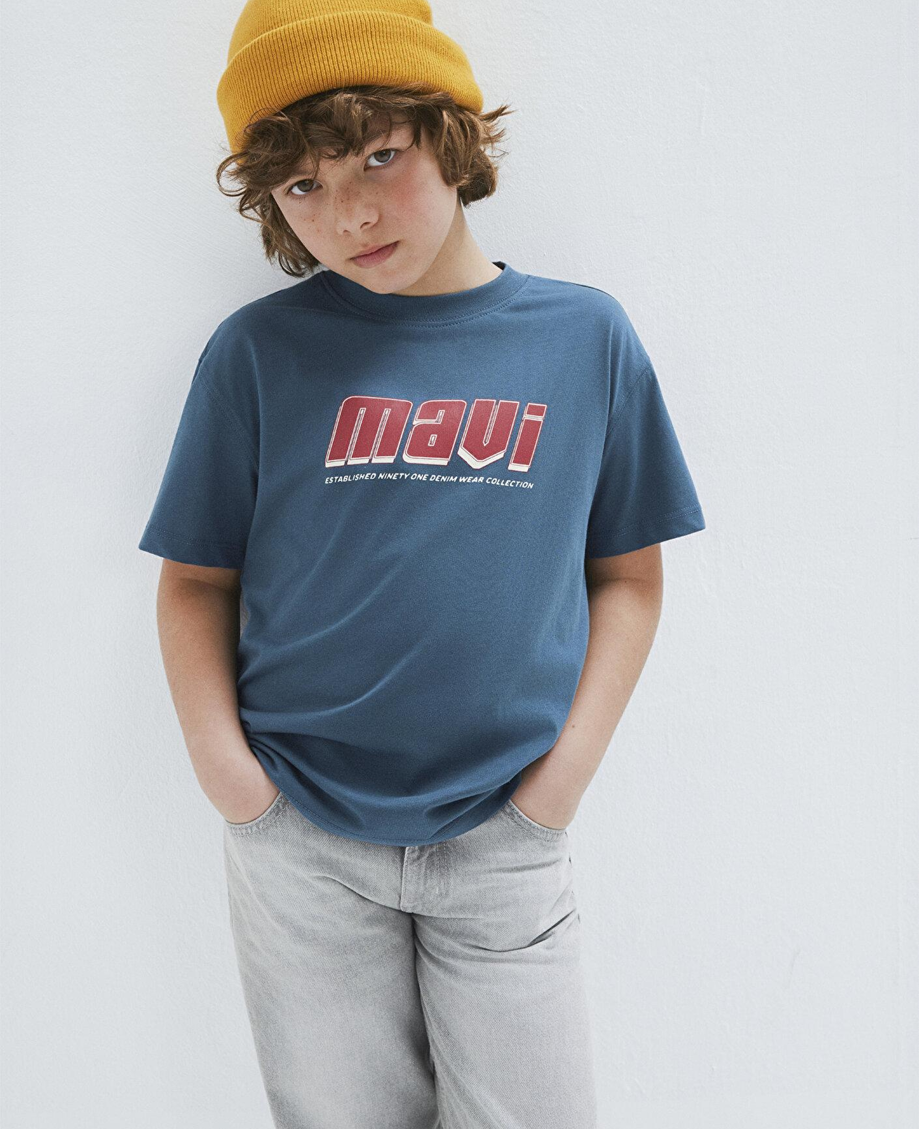 Mavi Mavi Baskılı Yeşil Tişört Loose Fit / Bol Rahat Kesim 6610412-70771