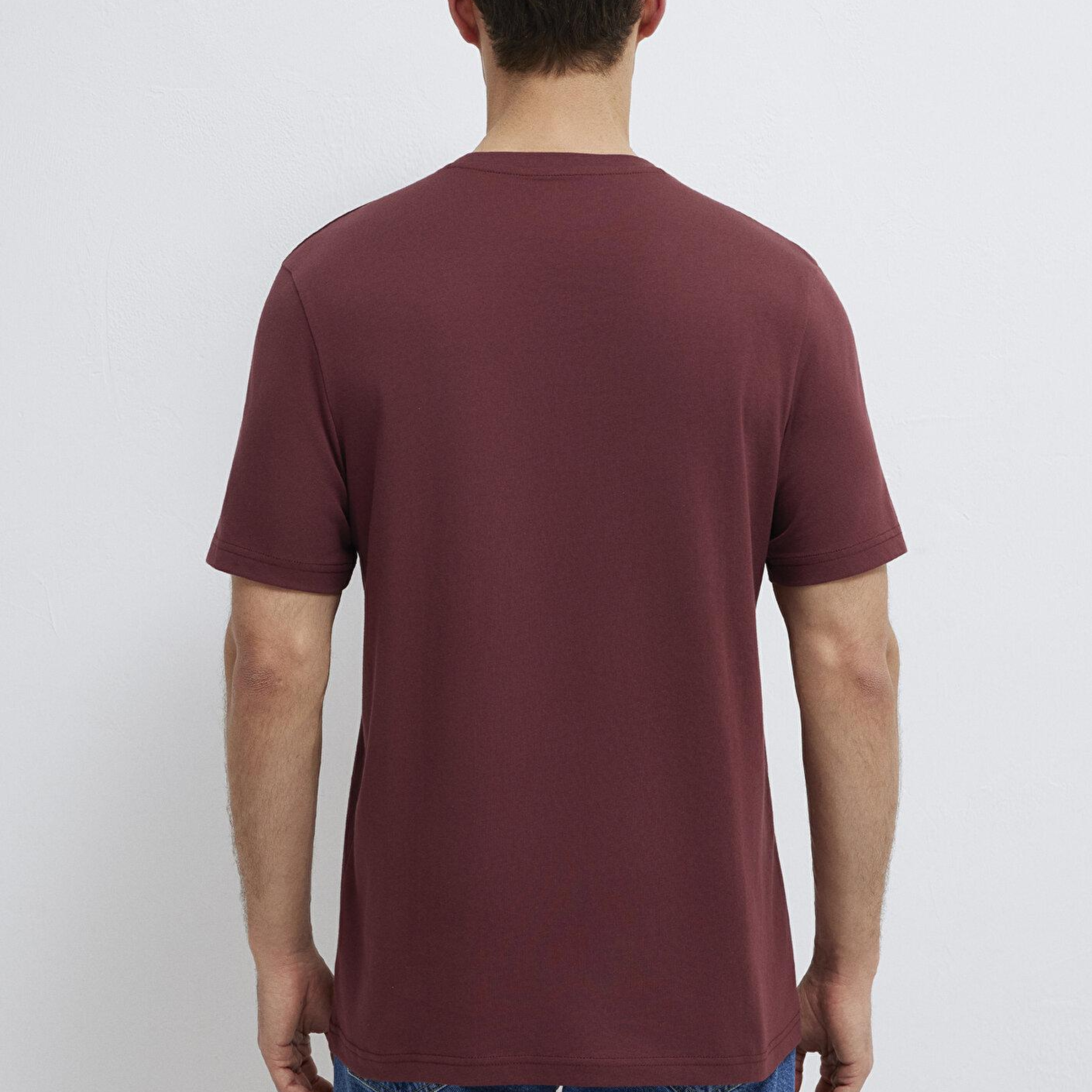 Mavi Mavi Logo Baskılı Bordo Tişört Regular Fit / Normal Kesim 0613186-70396