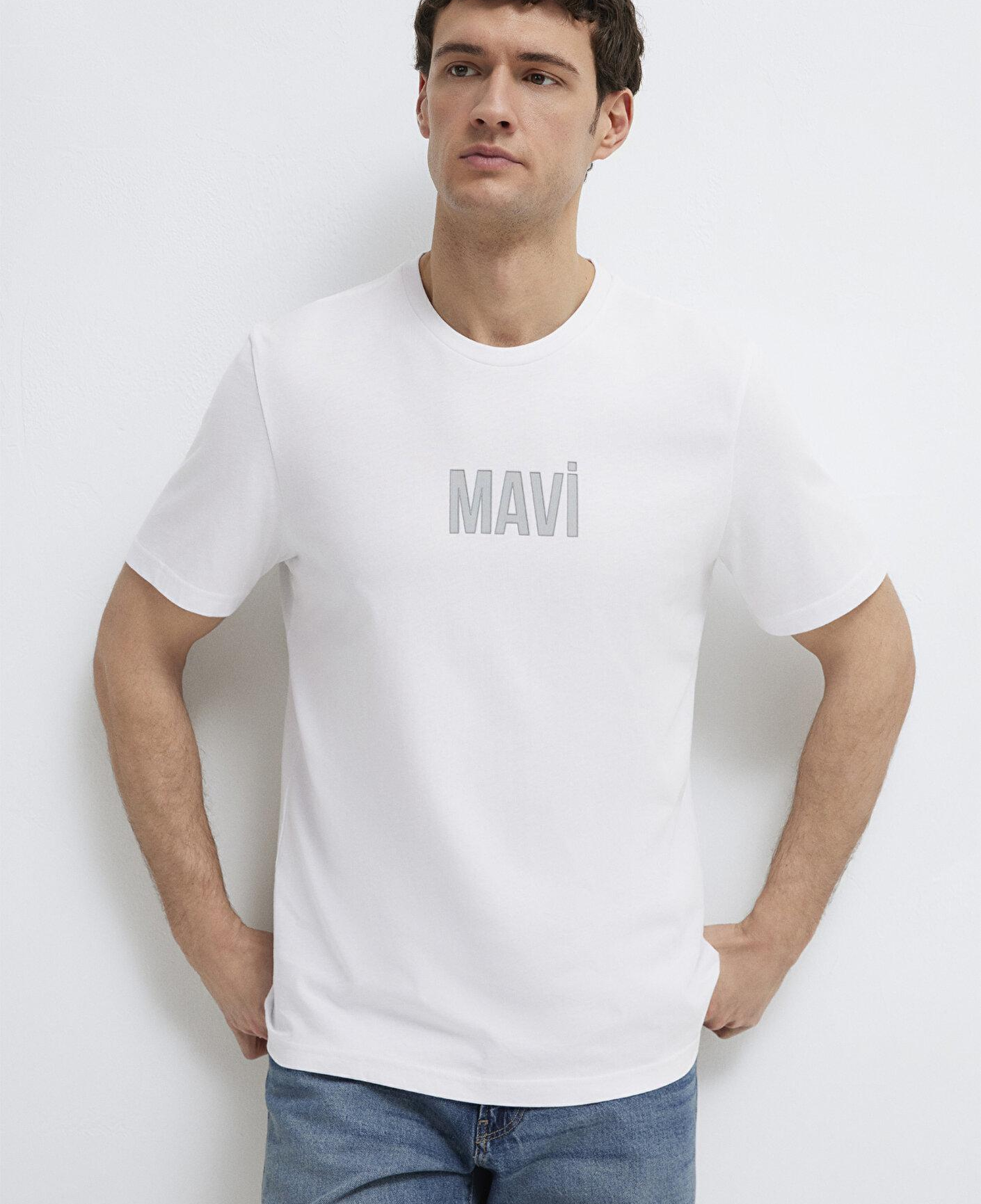Mavi Mavi Logo Baskılı Beyaz Tişört Regular Fit / Normal Kesim 0613186-620