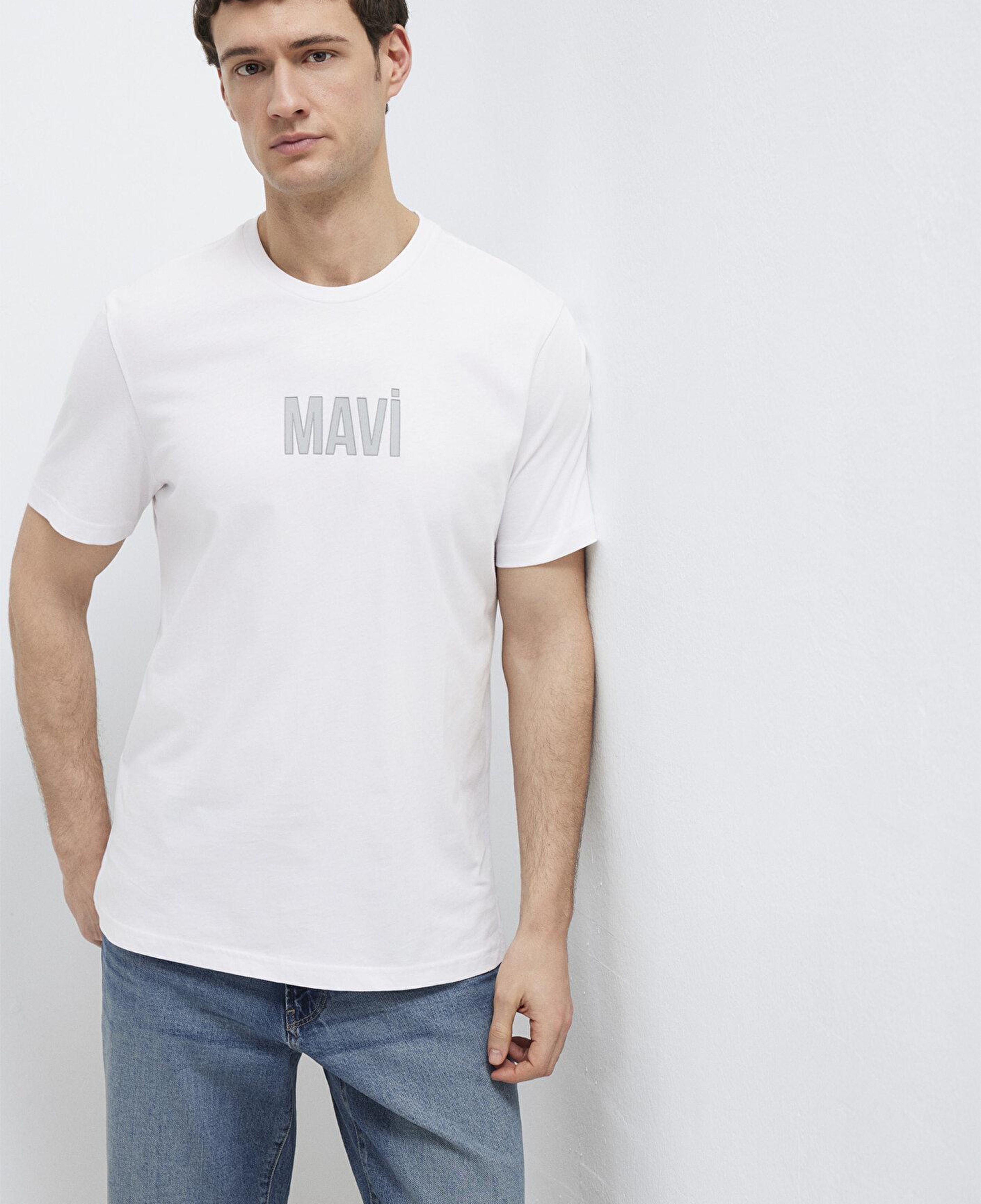 Mavi Mavi Logo Baskılı Beyaz Tişört Regular Fit / Normal Kesim 0613186-620