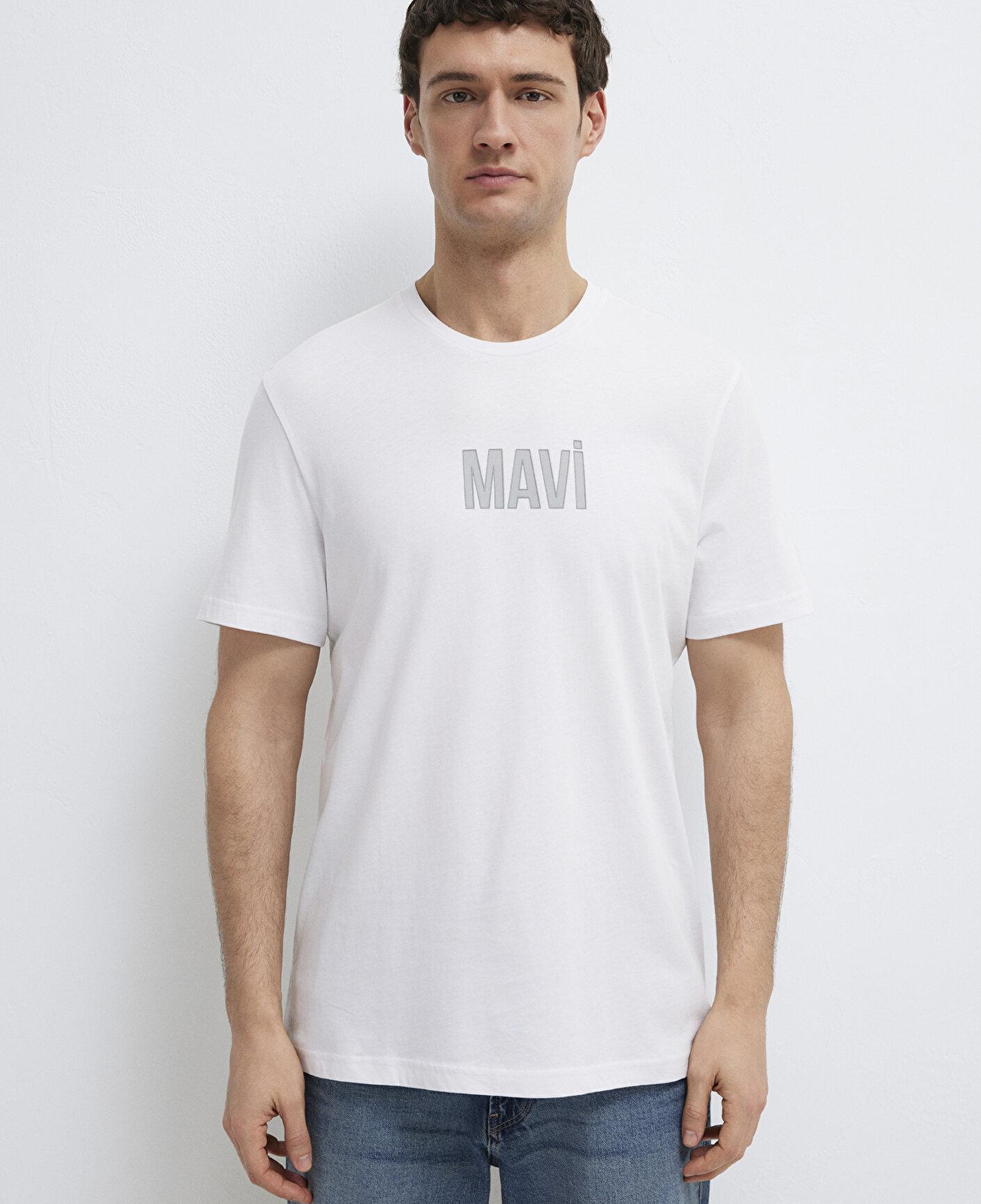 Mavi Mavi Logo Baskılı Beyaz Tişört Regular Fit / Normal Kesim 0613186-620