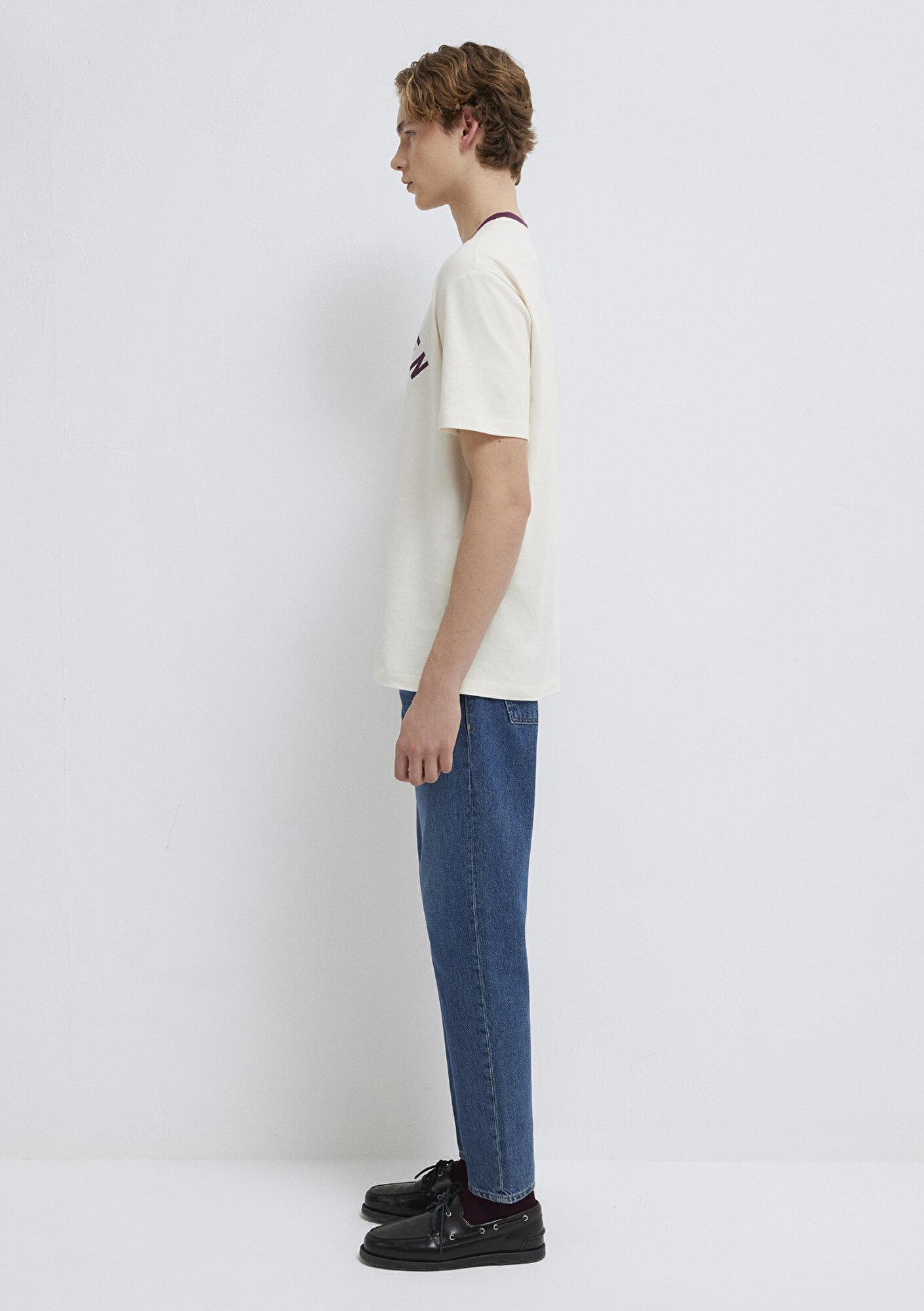 Mavi Copenhagen Baskılı Ekru Tişört Loose Fit / Bol Rahat Kesim 0613172-70056