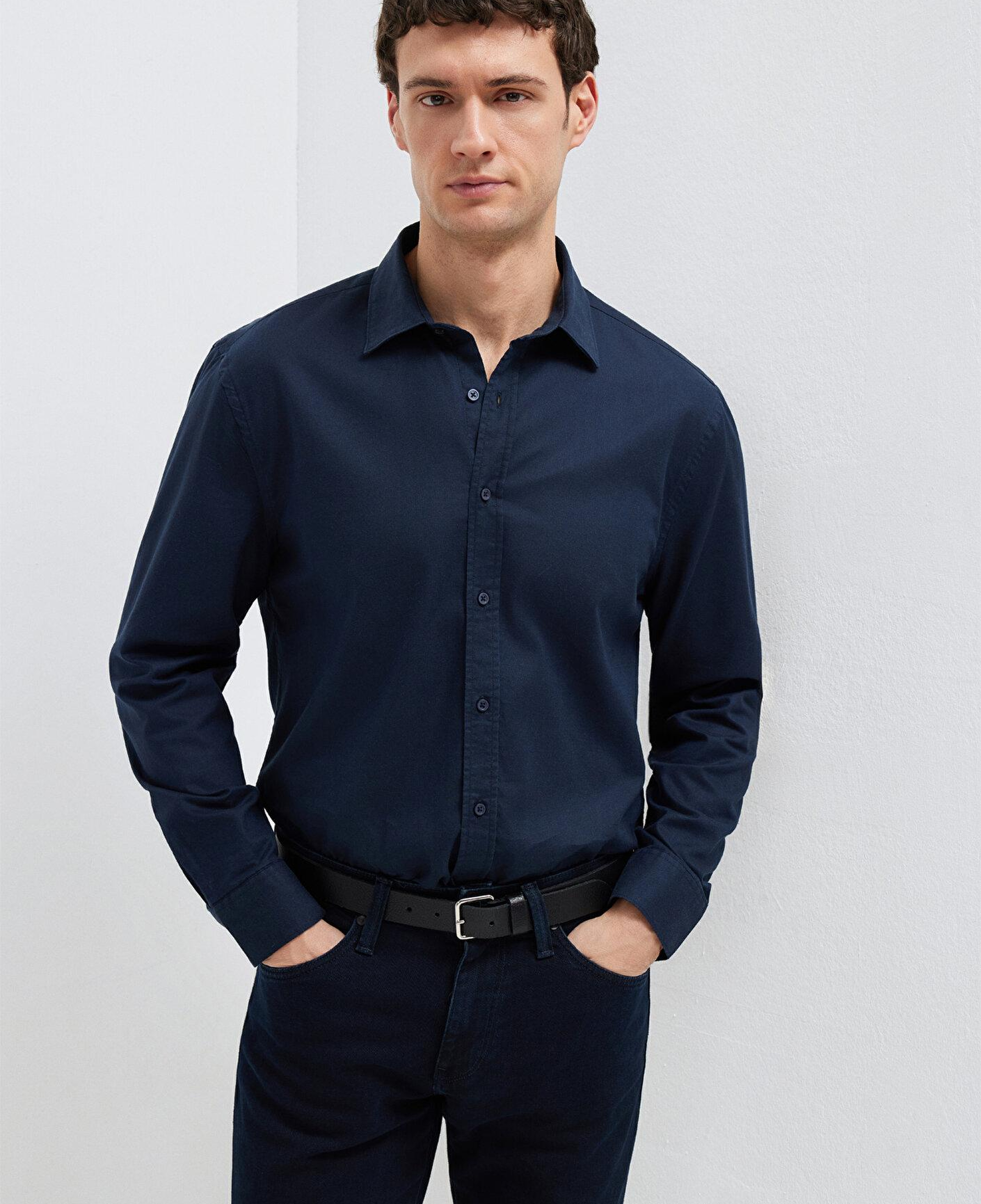 Mavi Lacivert Gömlek Slim Fit / Dar Kesim 0211670-80872