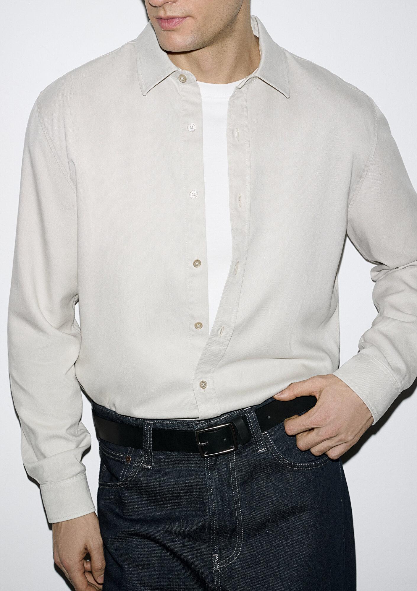 Mavi Bej (TENCEL™) Gömlek Regular Fit / Normal Kesim 0210818-70134