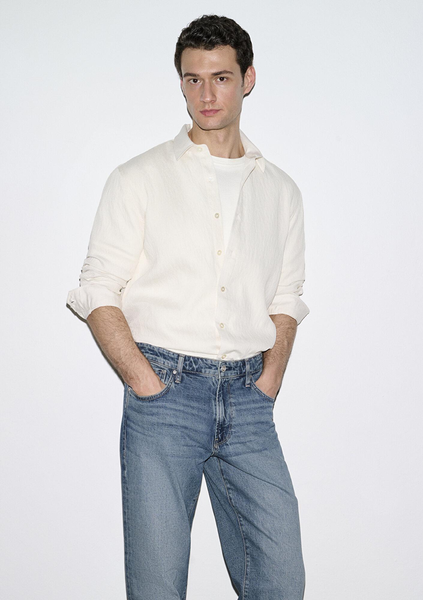 Mavi Ekru Gömlek Regular Fit / Normal Kesim 0211829-70057