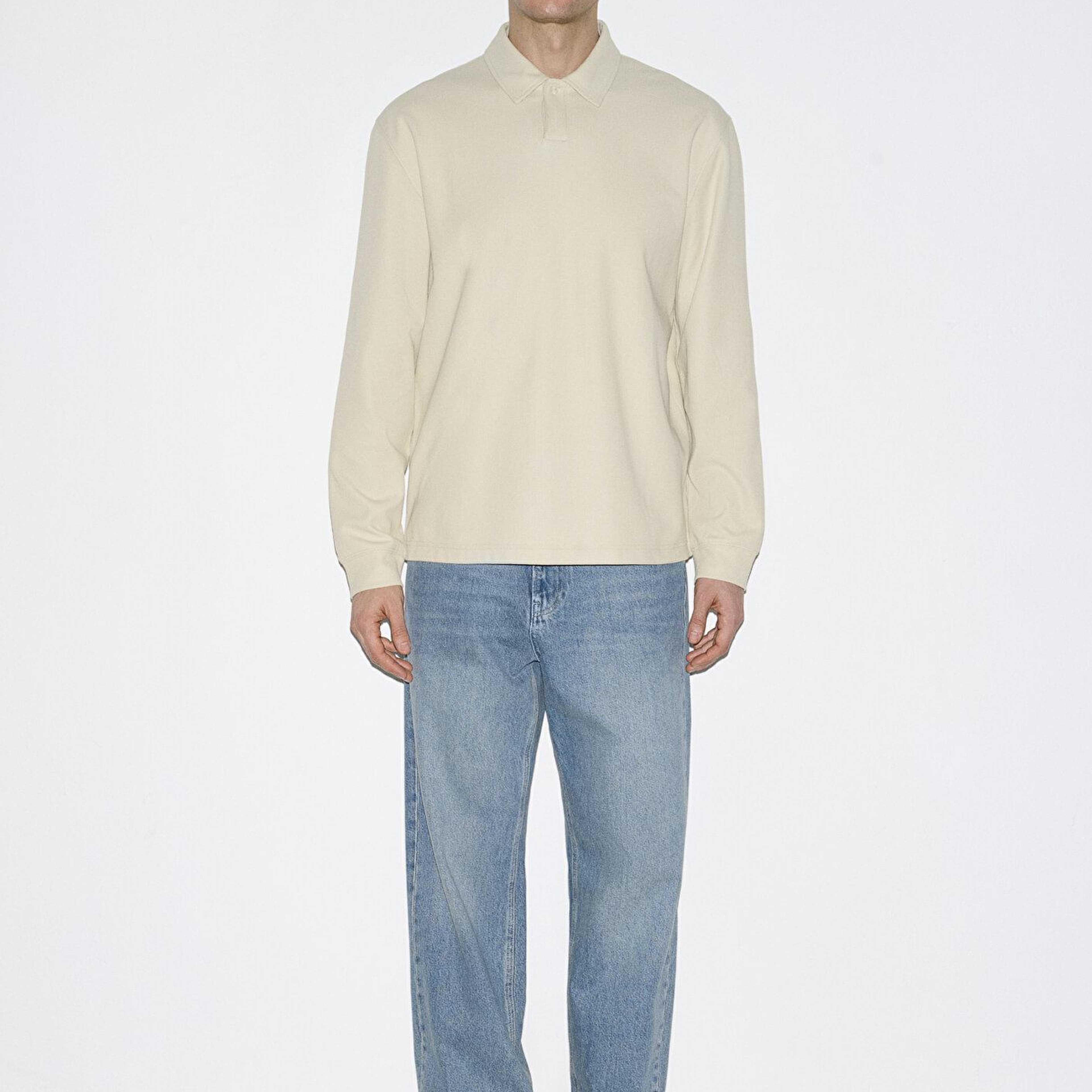 Mavi Polo Yaka Bej Sweatshirt 0S10576-70325