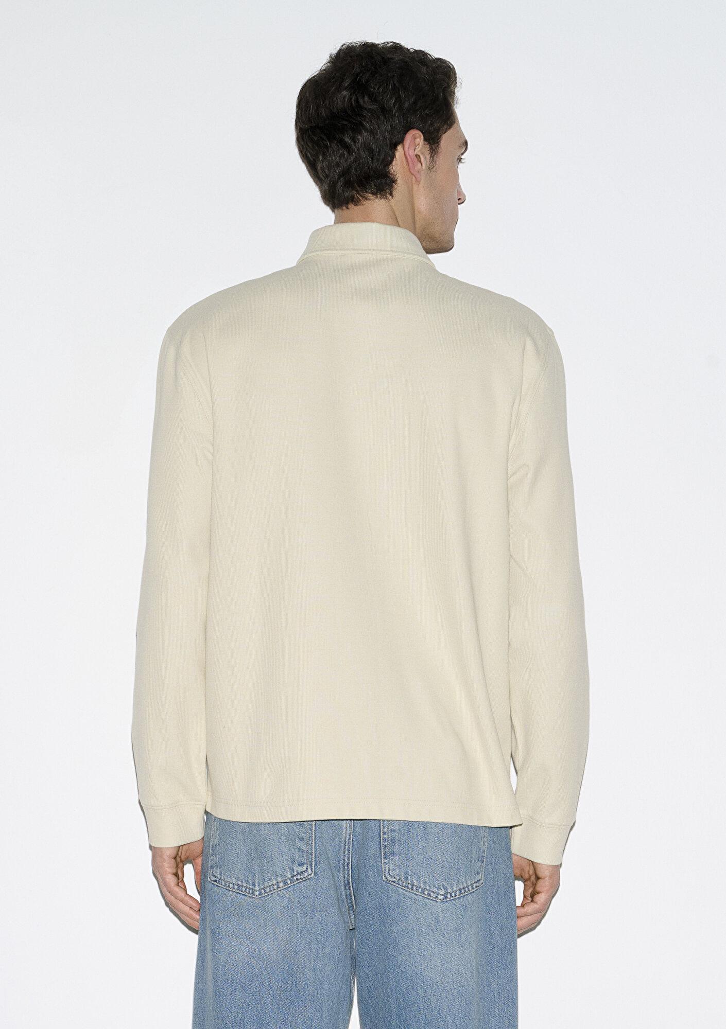 Mavi Polo Yaka Bej Sweatshirt 0S10576-70325