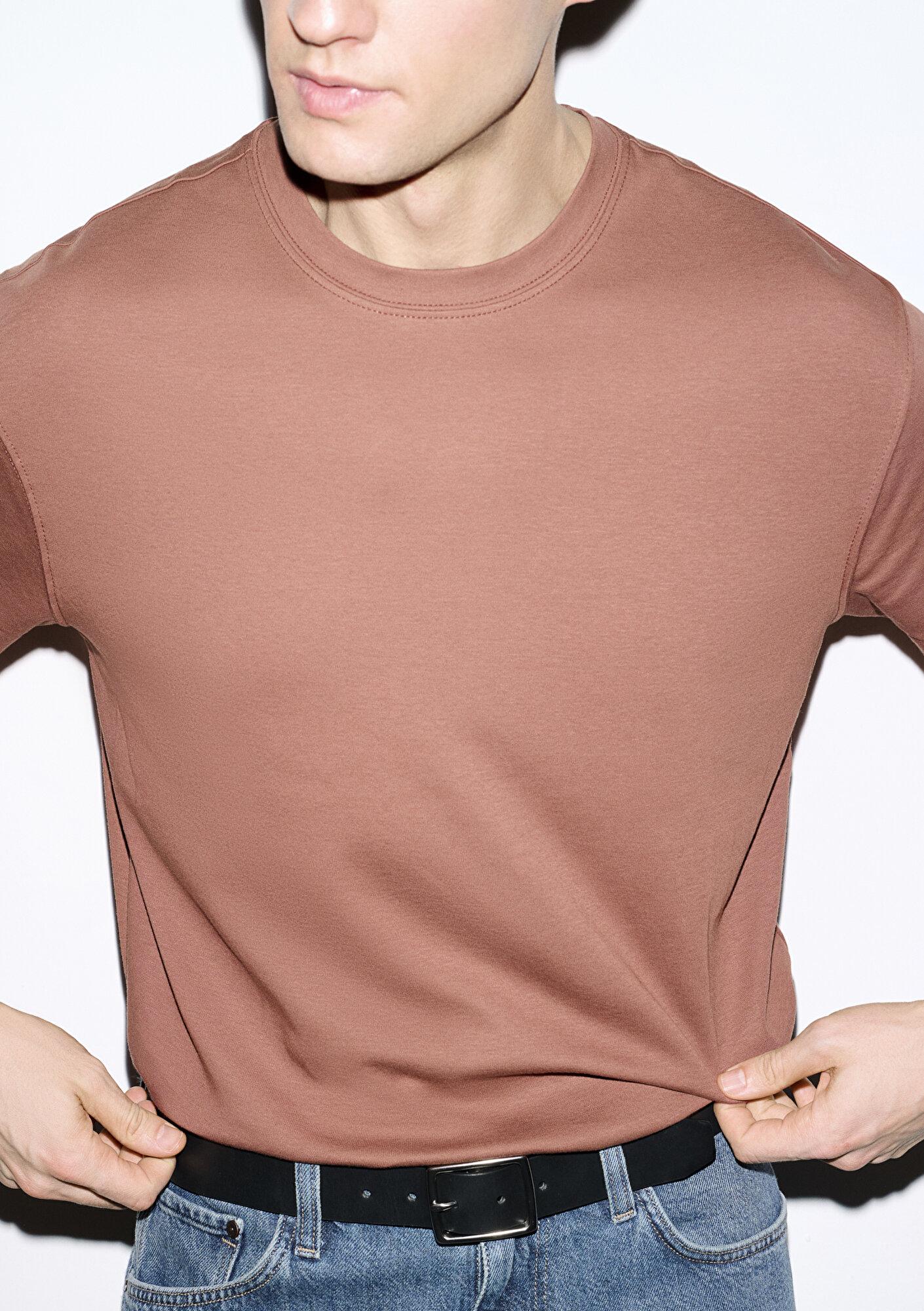 Mavi Kiremit Basic Tişört Loose Fit / Bol Rahat Kesim 0613168-70250