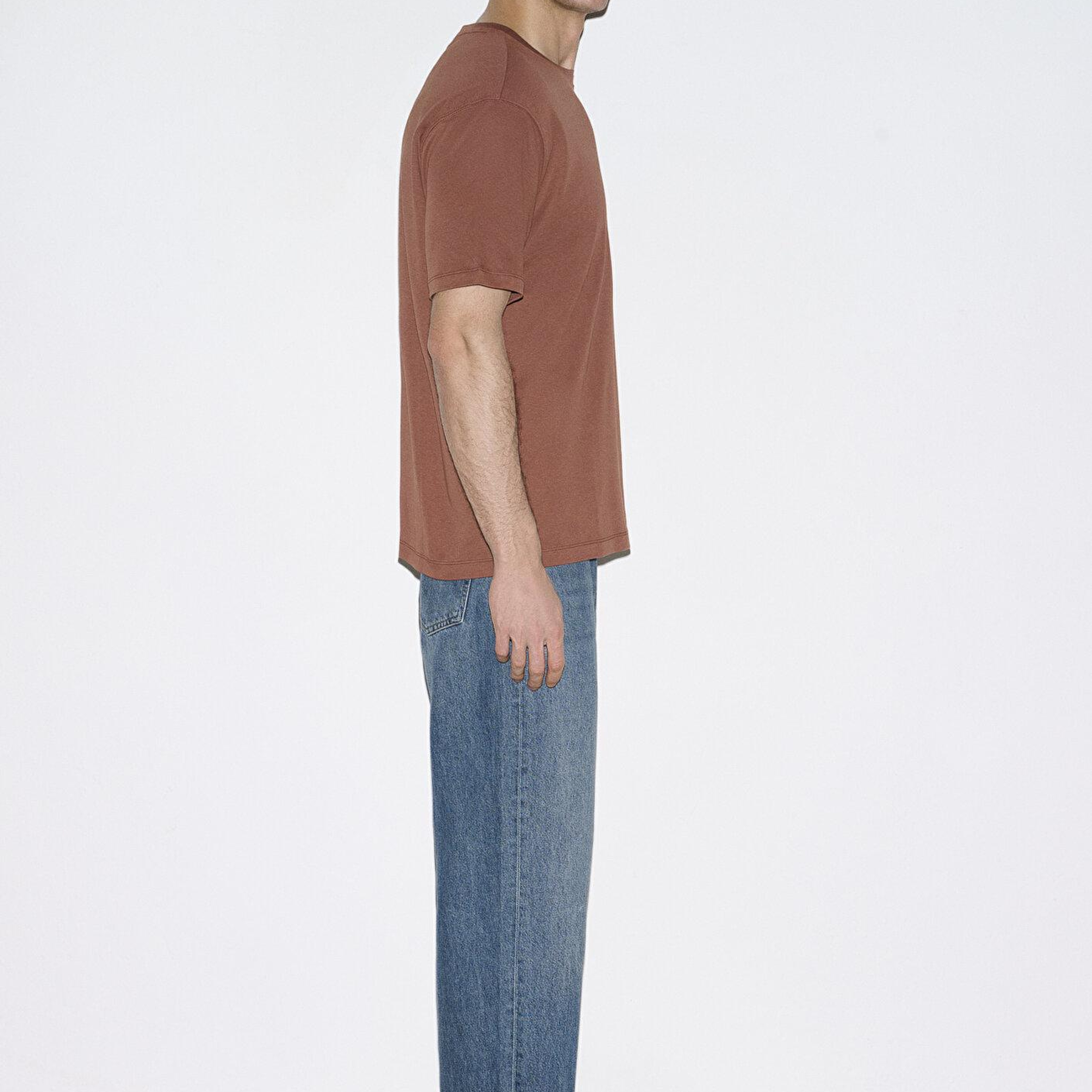 Mavi Kiremit Basic Tişört Loose Fit / Bol Rahat Kesim 0613168-70250