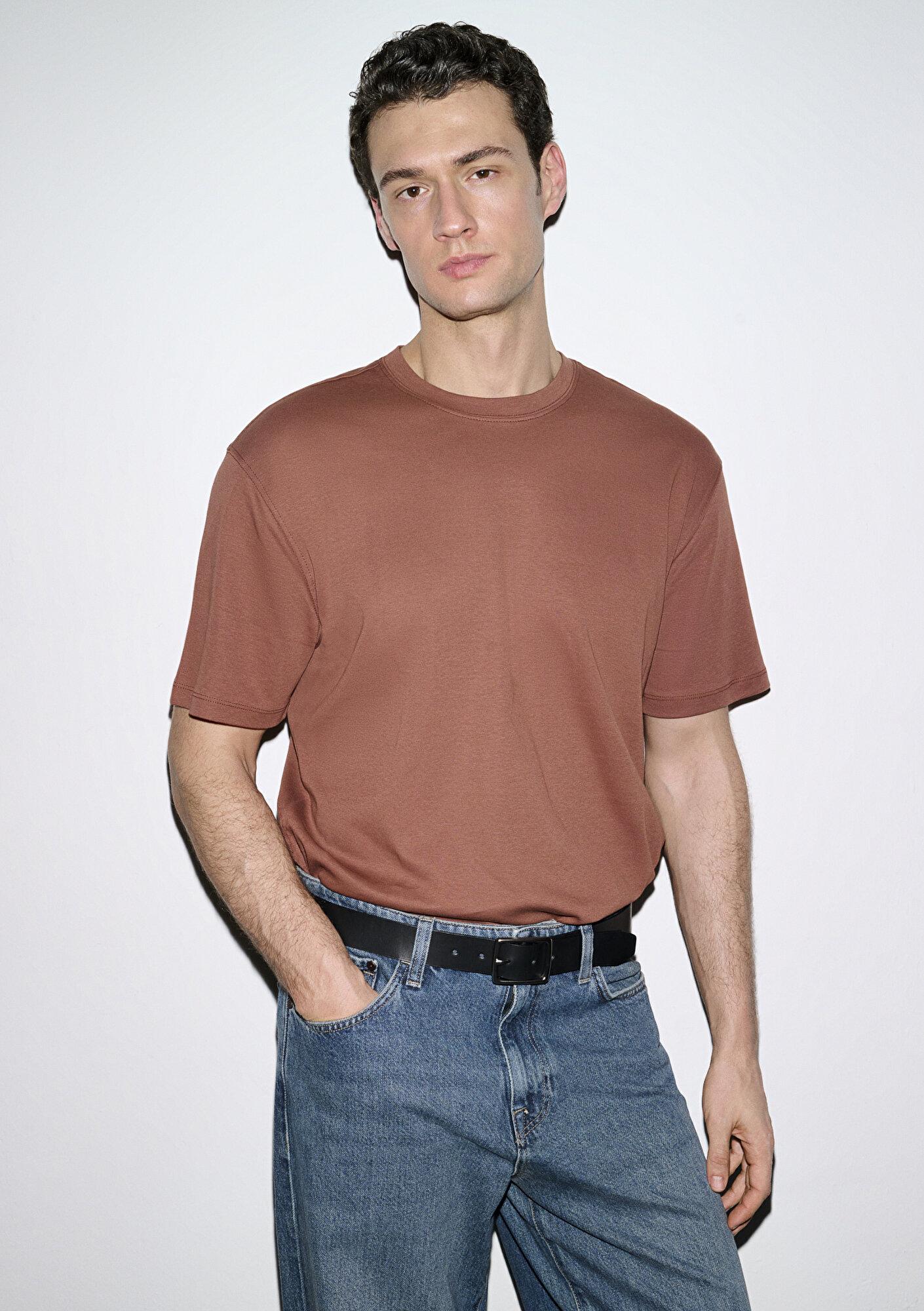 Mavi Kiremit Basic Tişört Loose Fit / Bol Rahat Kesim 0613168-70250