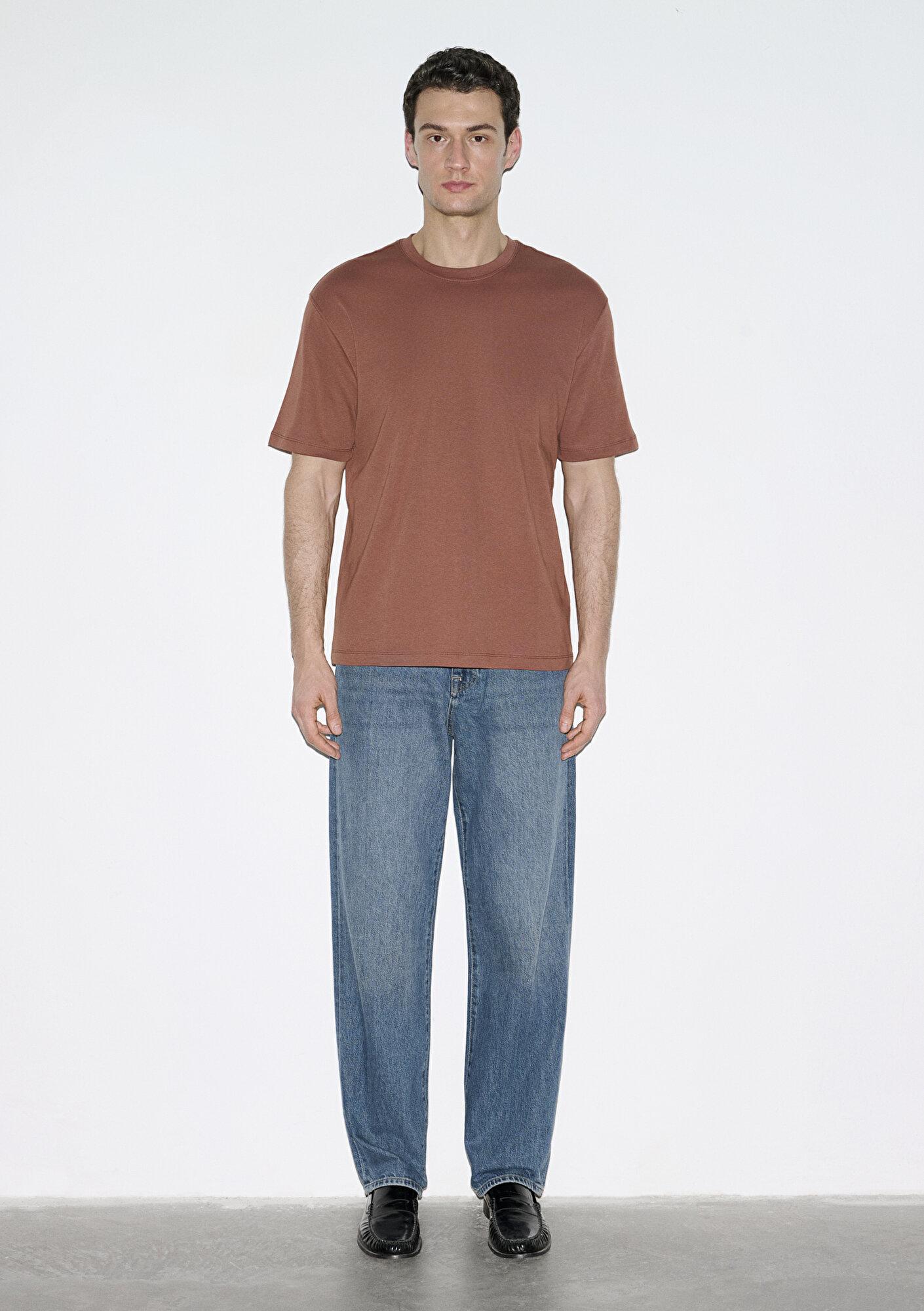 Mavi Kiremit Basic Tişört Loose Fit / Bol Rahat Kesim 0613168-70250