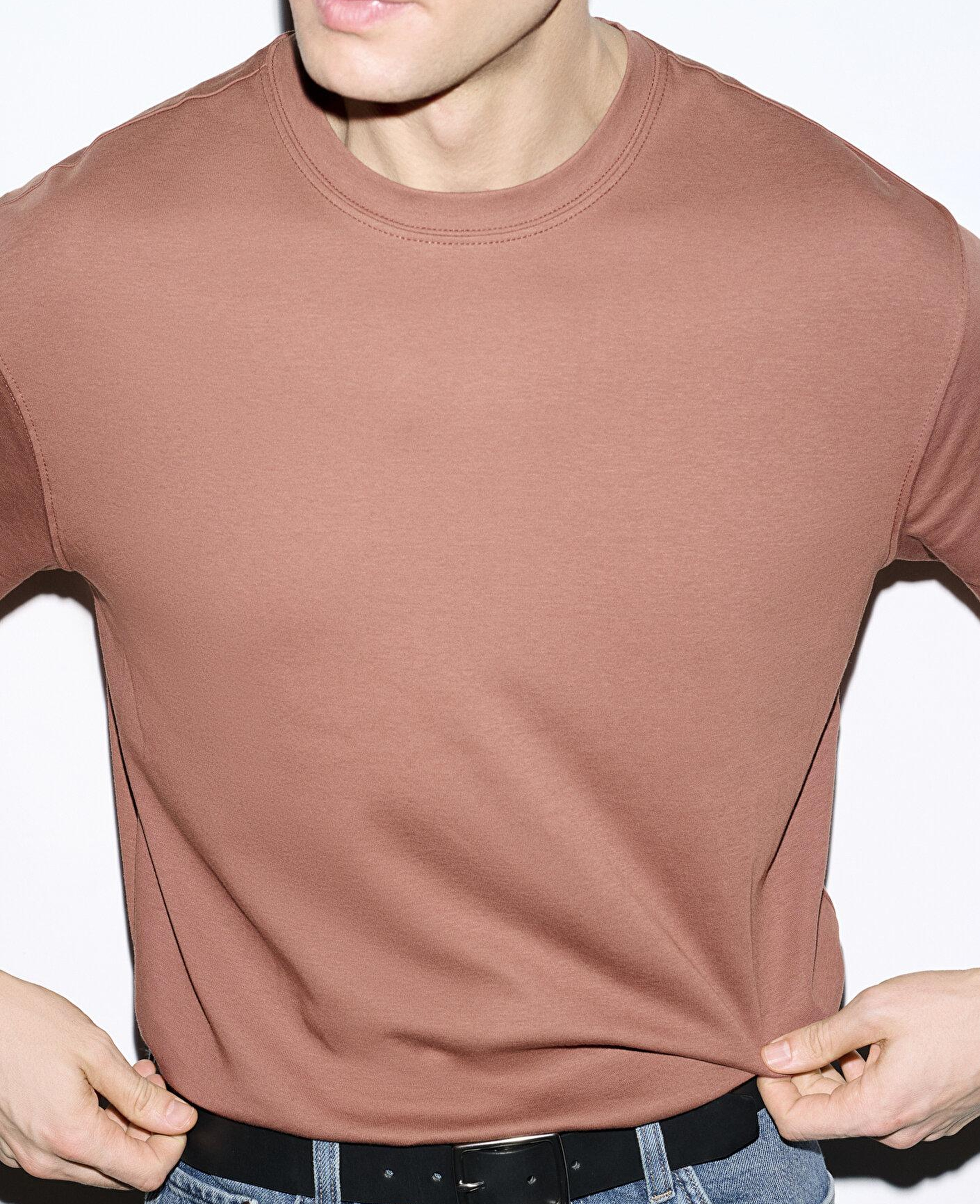 Mavi Kiremit Basic Tişört Loose Fit / Bol Rahat Kesim 0613168-70250
