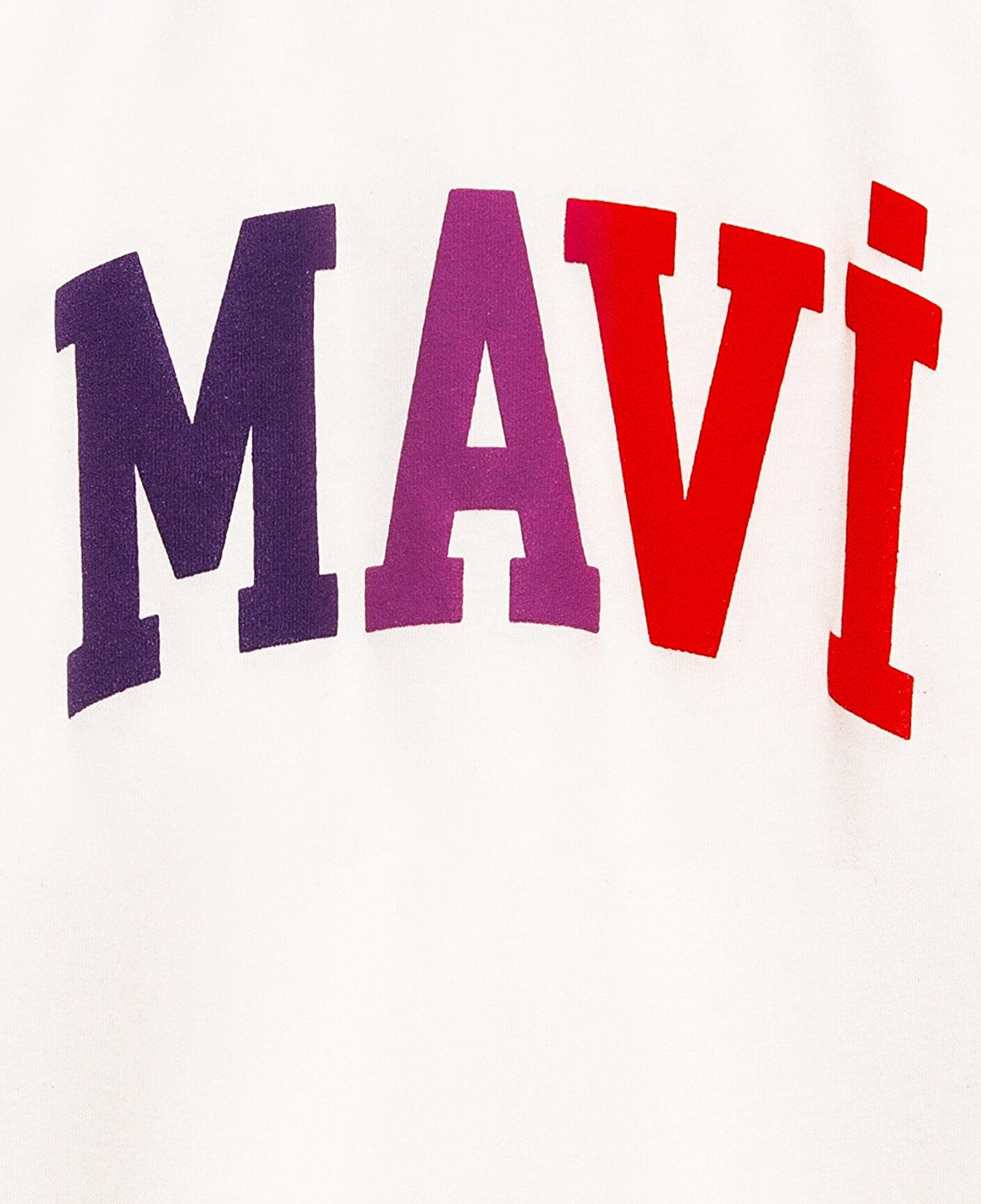Mavi Mavi Logo Baskılı Ekru Tişört Loose Fit / Bol Rahat Kesim 7610425-70057
