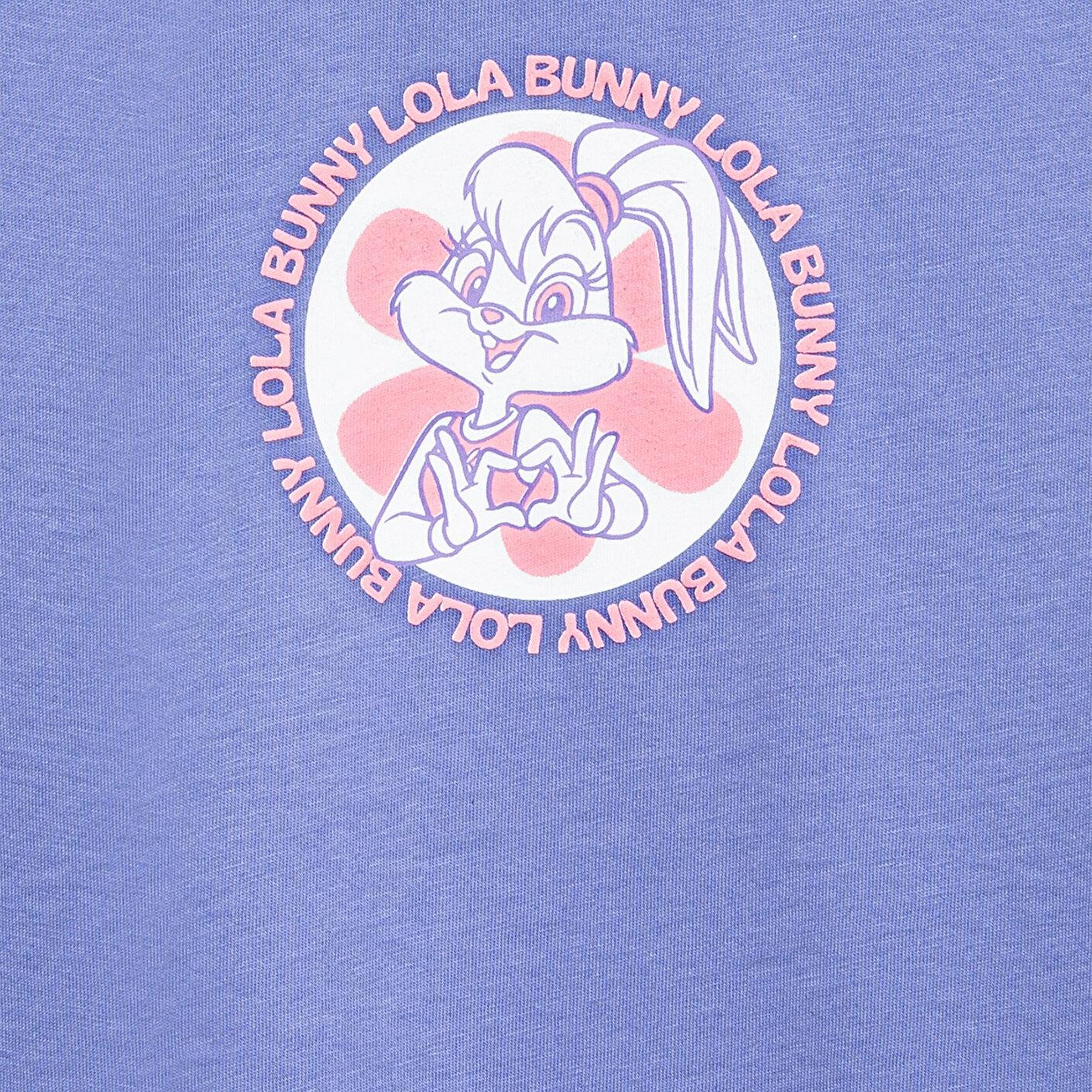 Mavi Lola Bunny Baskılı Mor Tişört Loose Fit / Bol Rahat Kesim 7610416-70662