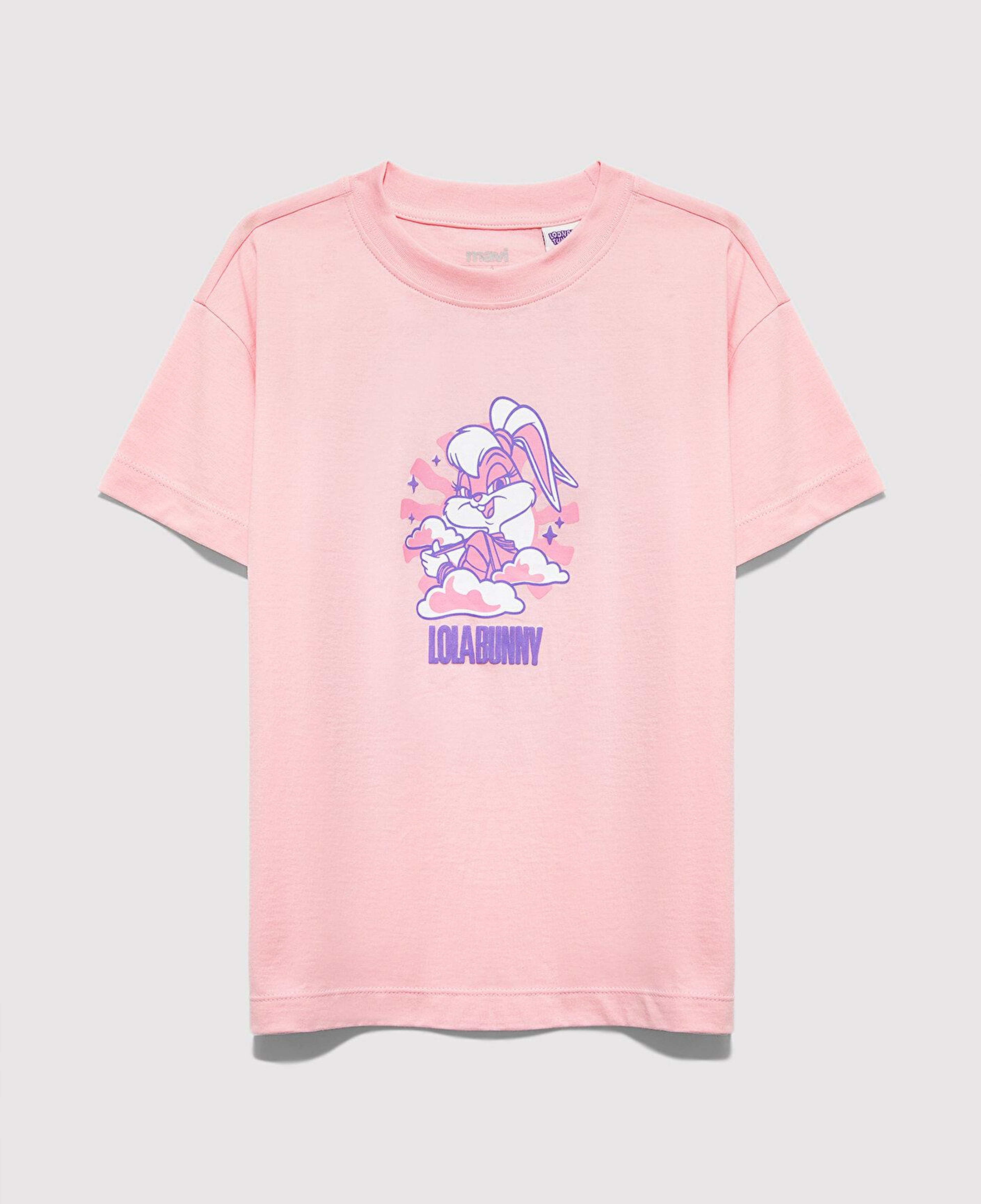 Mavi Lola Bunny Baskılı Pembe Tişört Loose Fit / Bol Rahat Kesim 7610415-71007