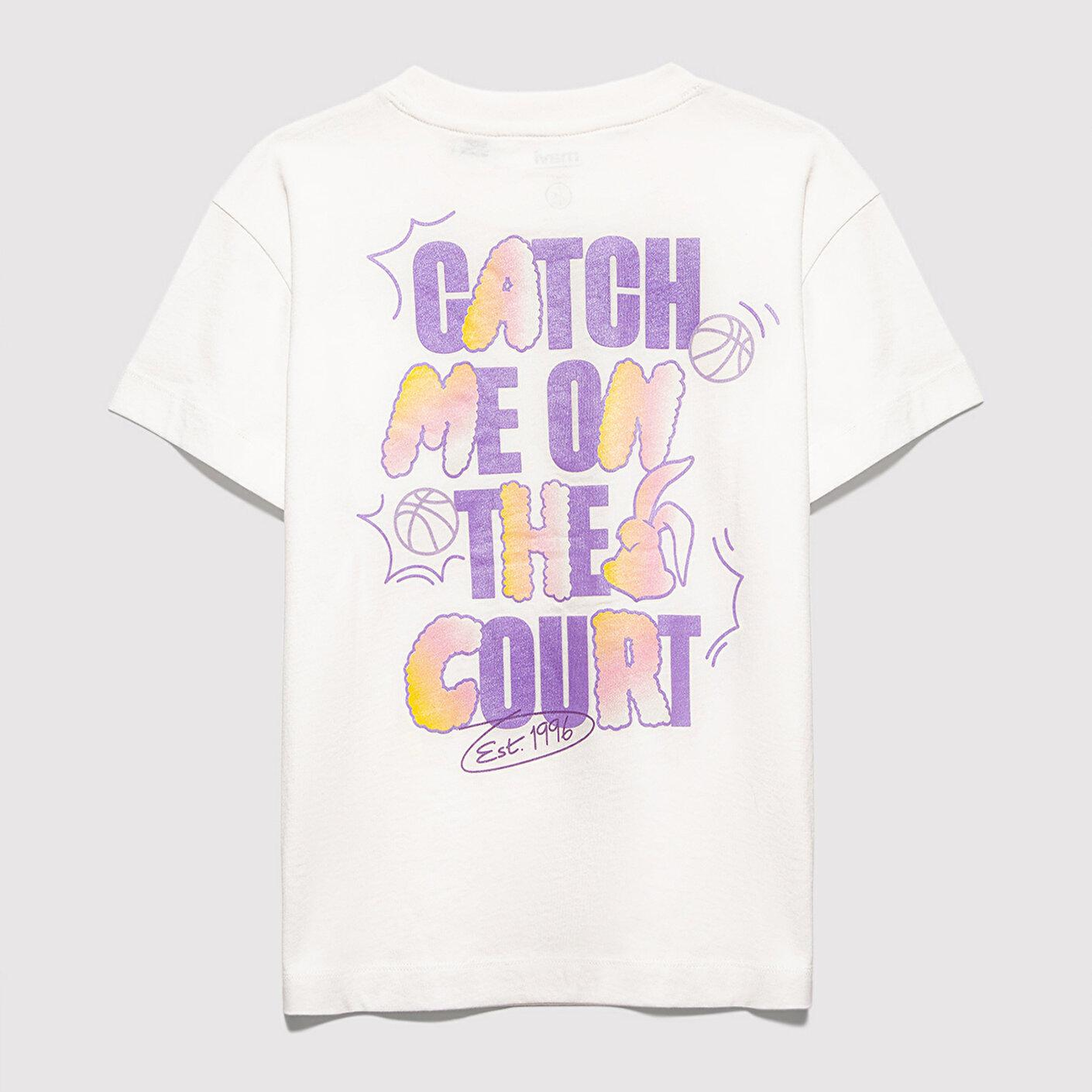 Mavi Lola Bunny Baskılı Ekru Tişört Loose Fit / Bol Rahat Kesim 7610417-70057