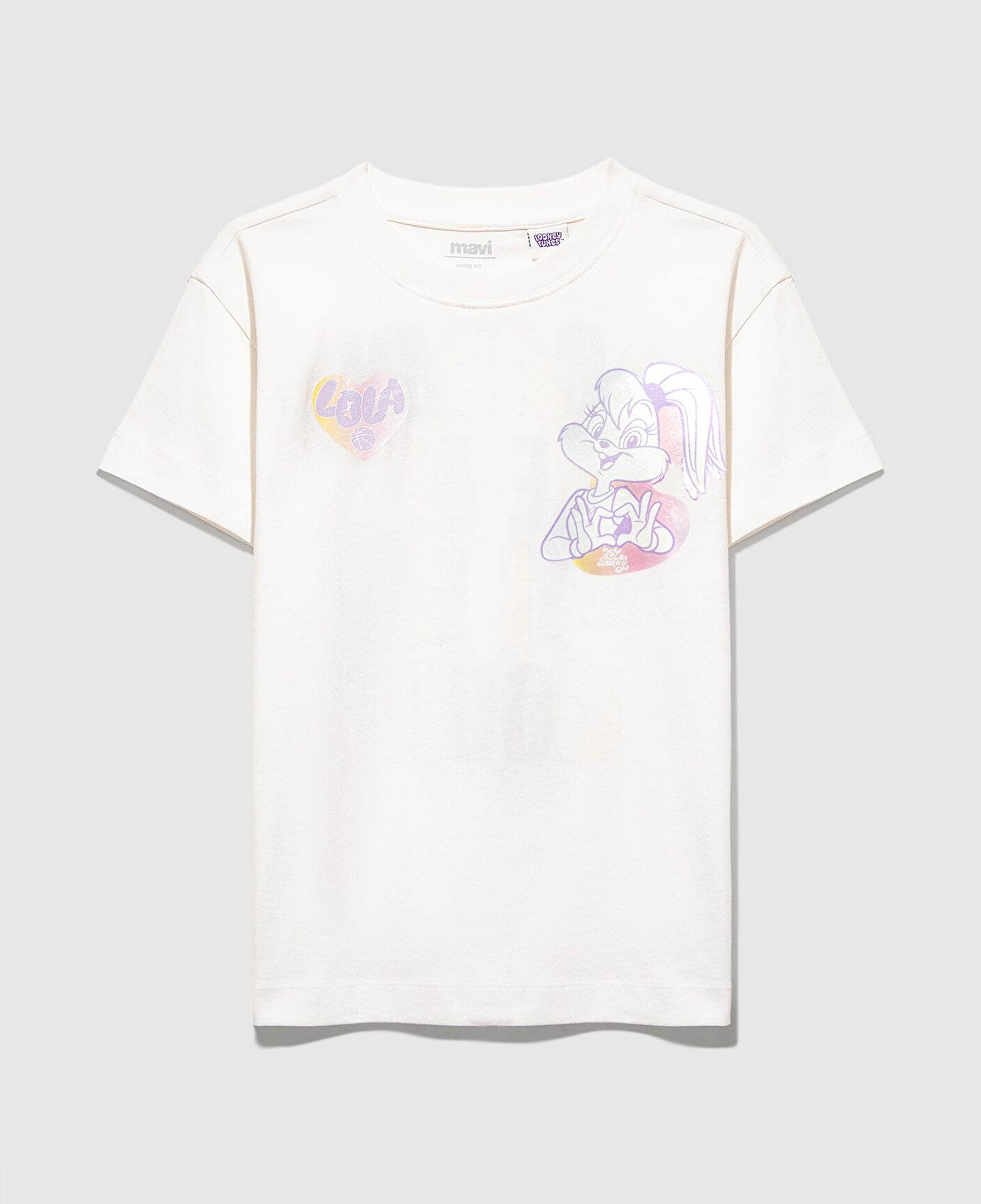 Mavi Lola Bunny Baskılı Ekru Tişört Loose Fit / Bol Rahat Kesim 7610417-70057