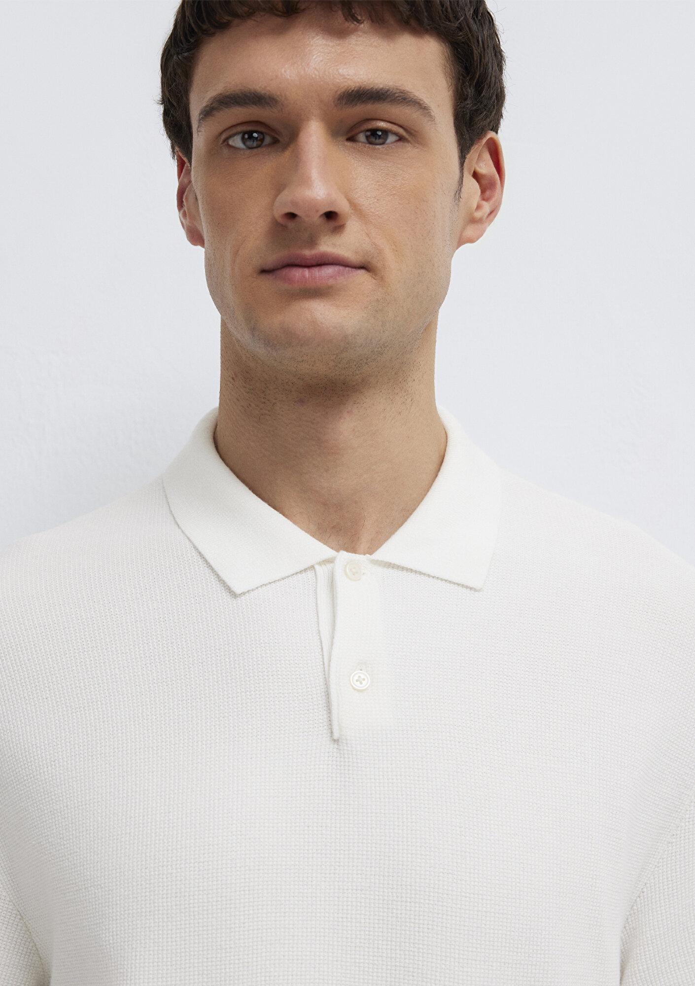 Mavi Ekru Triko Polo 0710397-70057