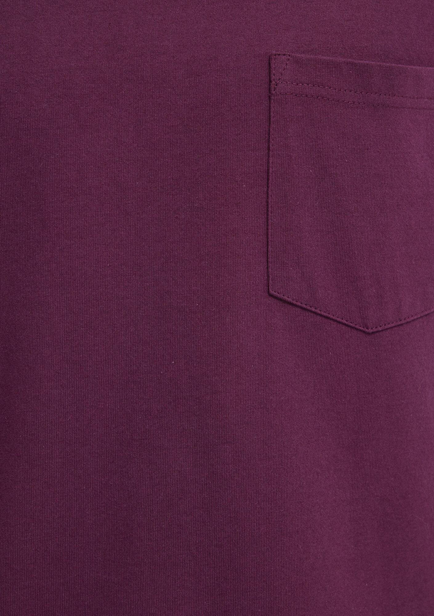 Mavi Cep Detaylı Mor Basic Tişört Loose Fit / Bol Rahat Kesim 066248-70670