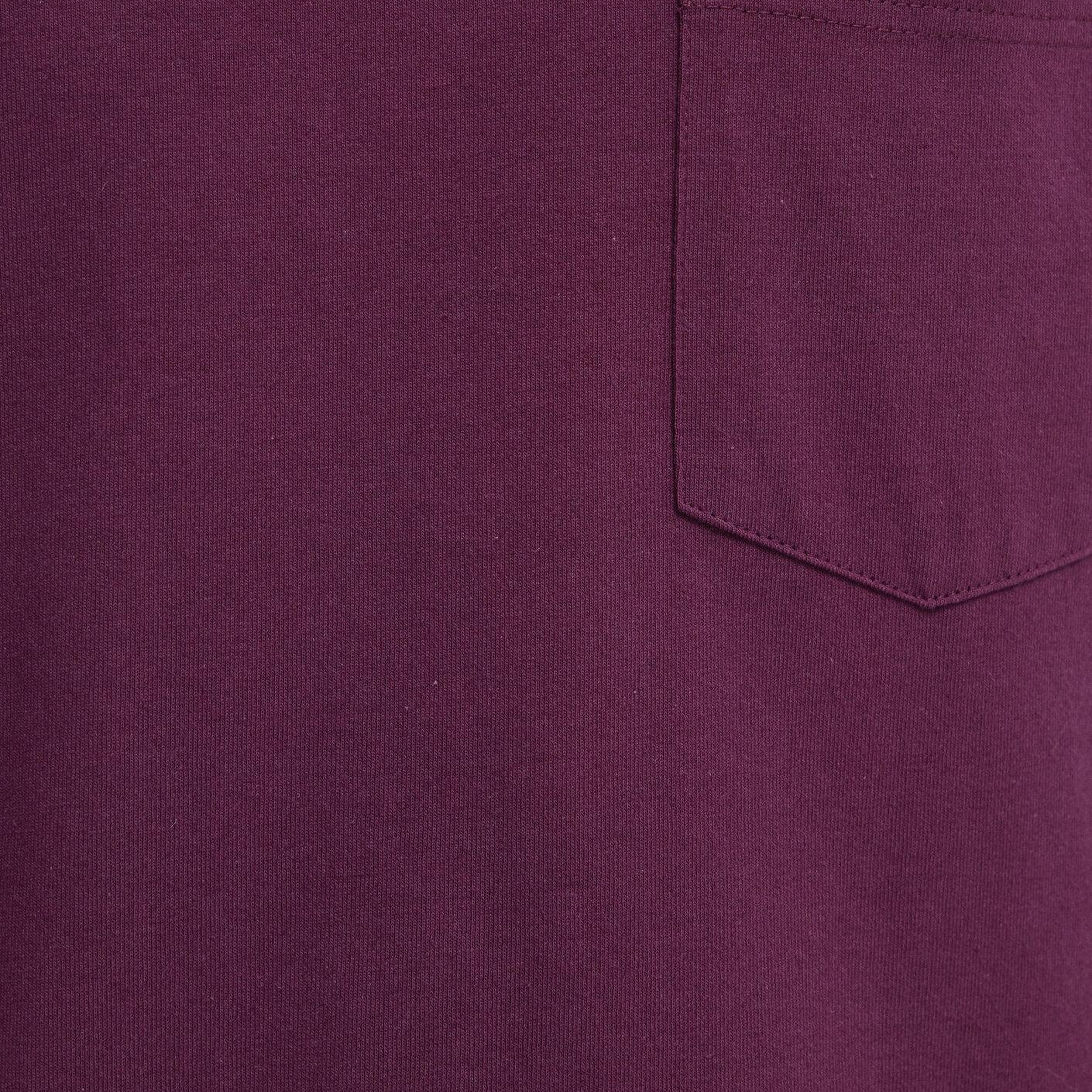 Mavi Cep Detaylı Mor Basic Tişört Loose Fit / Bol Rahat Kesim 066248-70670
