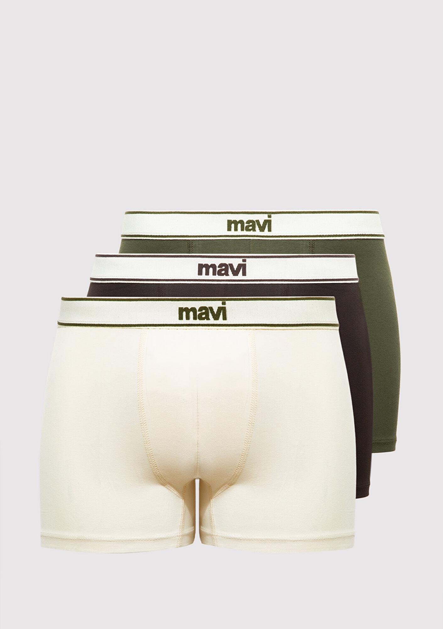 Mavi 3lü Yeşil Basic Boxer 0912223-85543