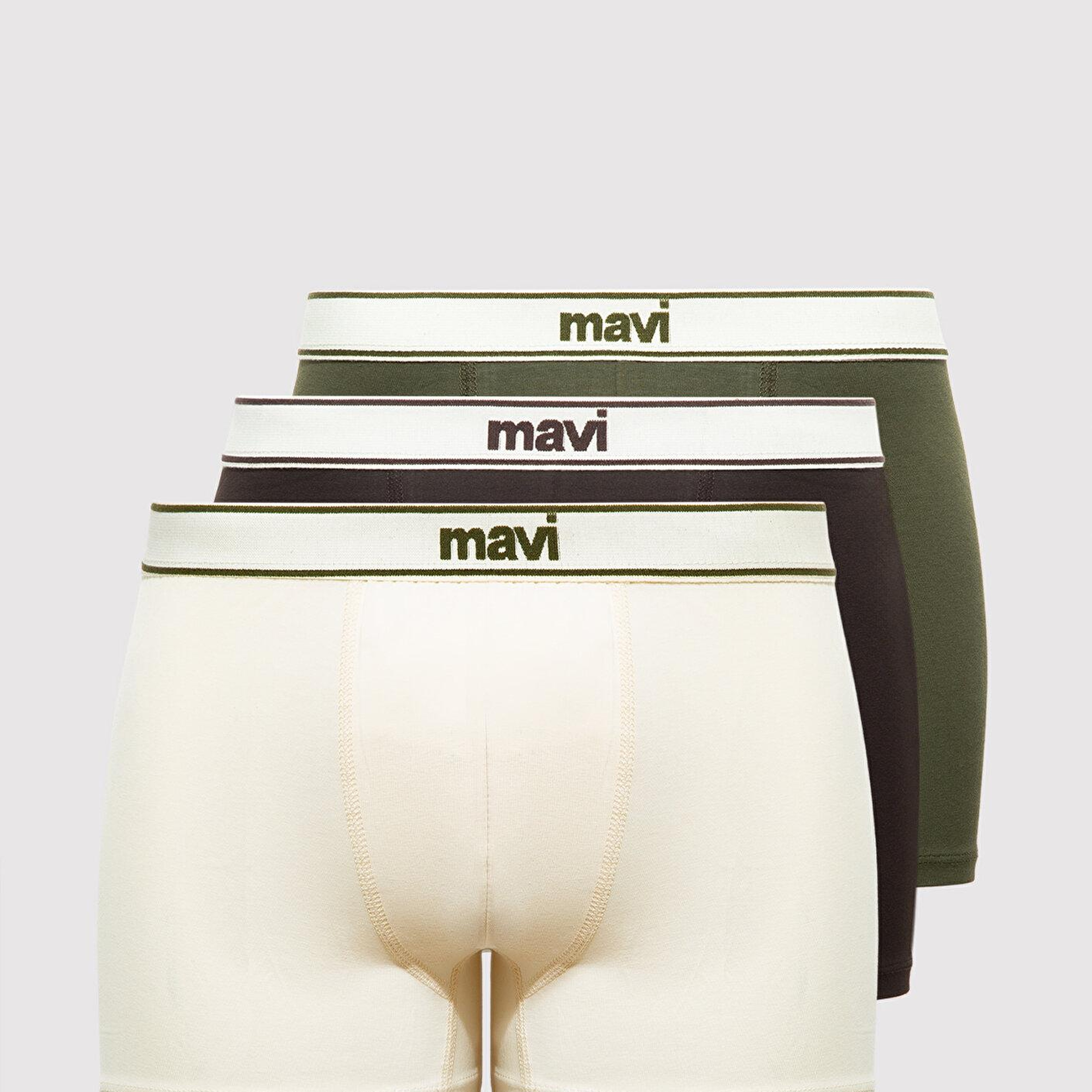 Mavi 3lü Yeşil Basic Boxer 0912223-85543