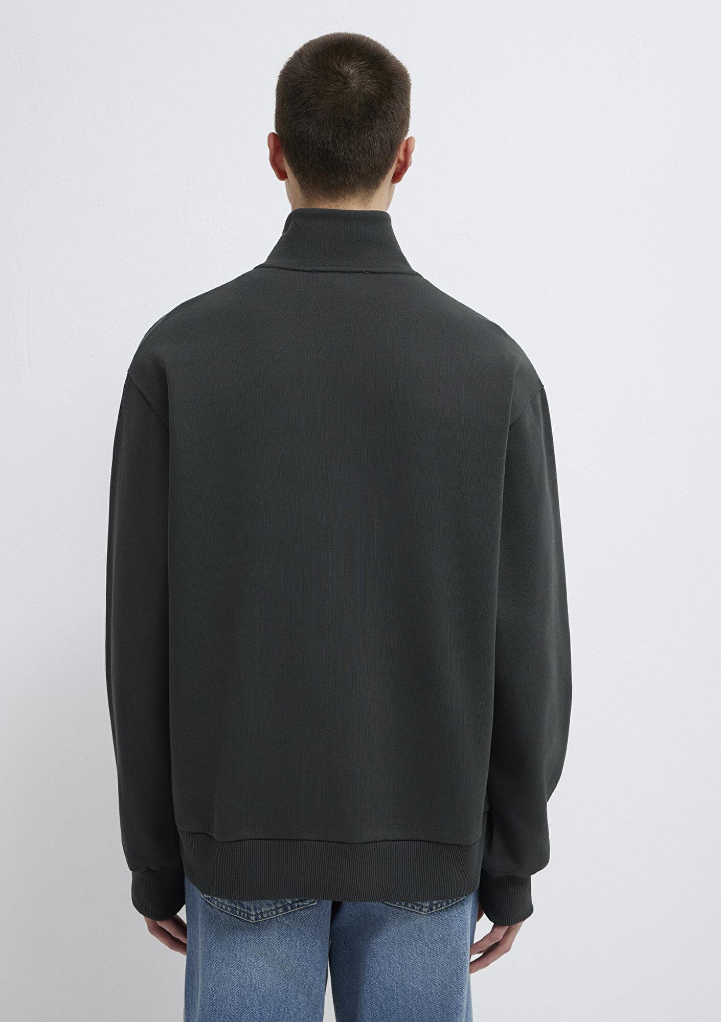 Mavi Mavi Jeans Yarı Fermuarlı Antrasit  Sweatshirt 0S10555-70092