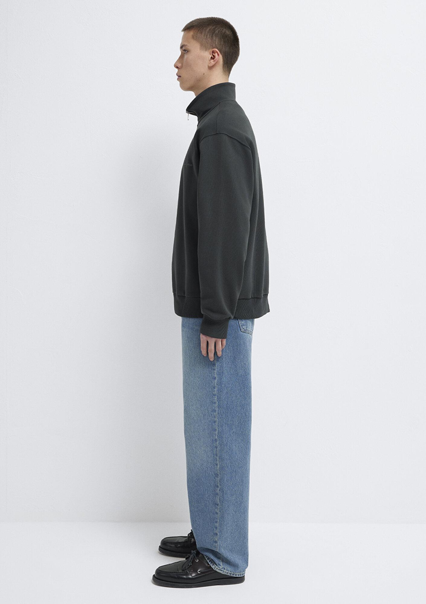 Mavi Mavi Jeans Yarı Fermuarlı Antrasit  Sweatshirt 0S10555-70092