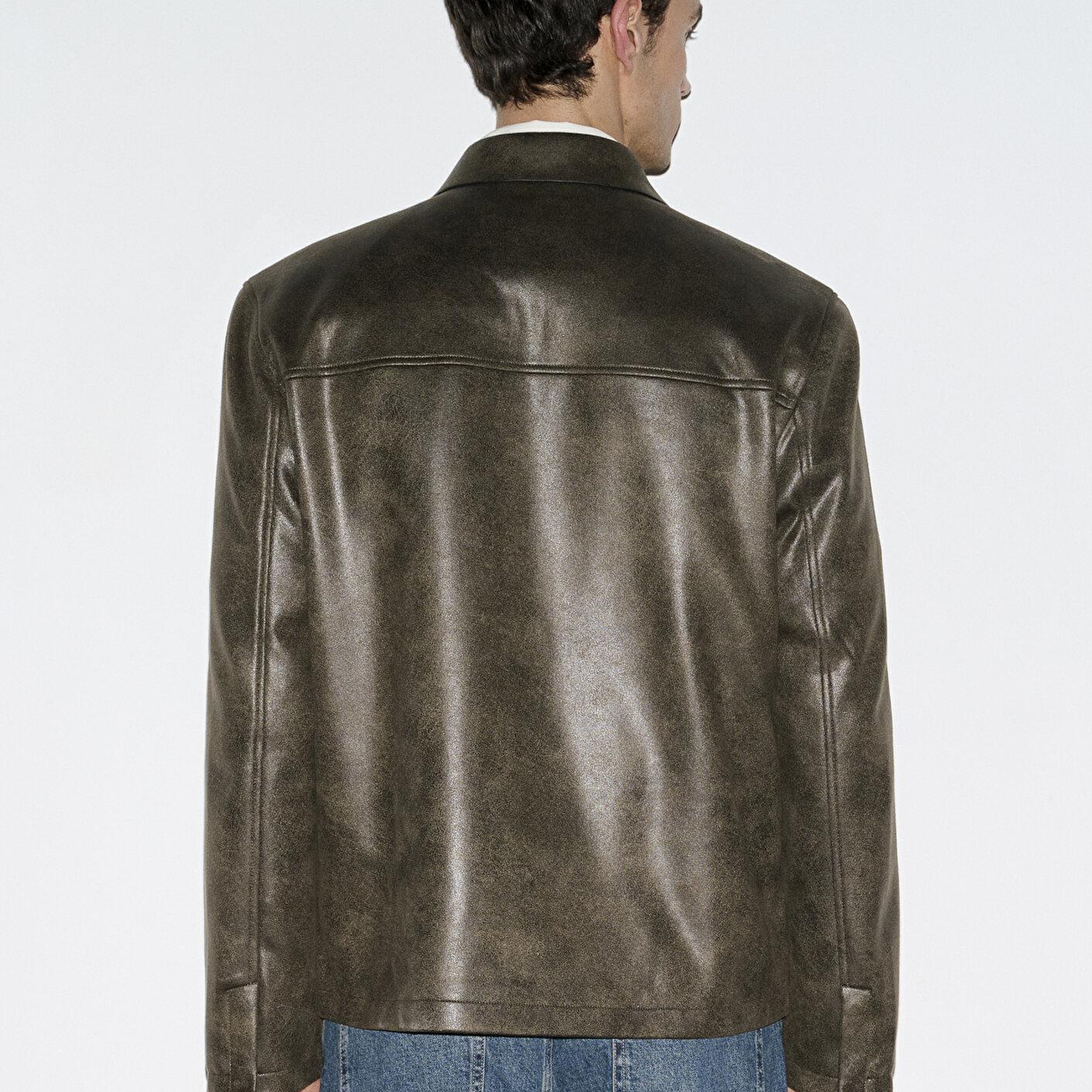 Mavi Cep Detaylı Kahverengi Ceket Regular Fit / Normal Kesim 0110780-70219