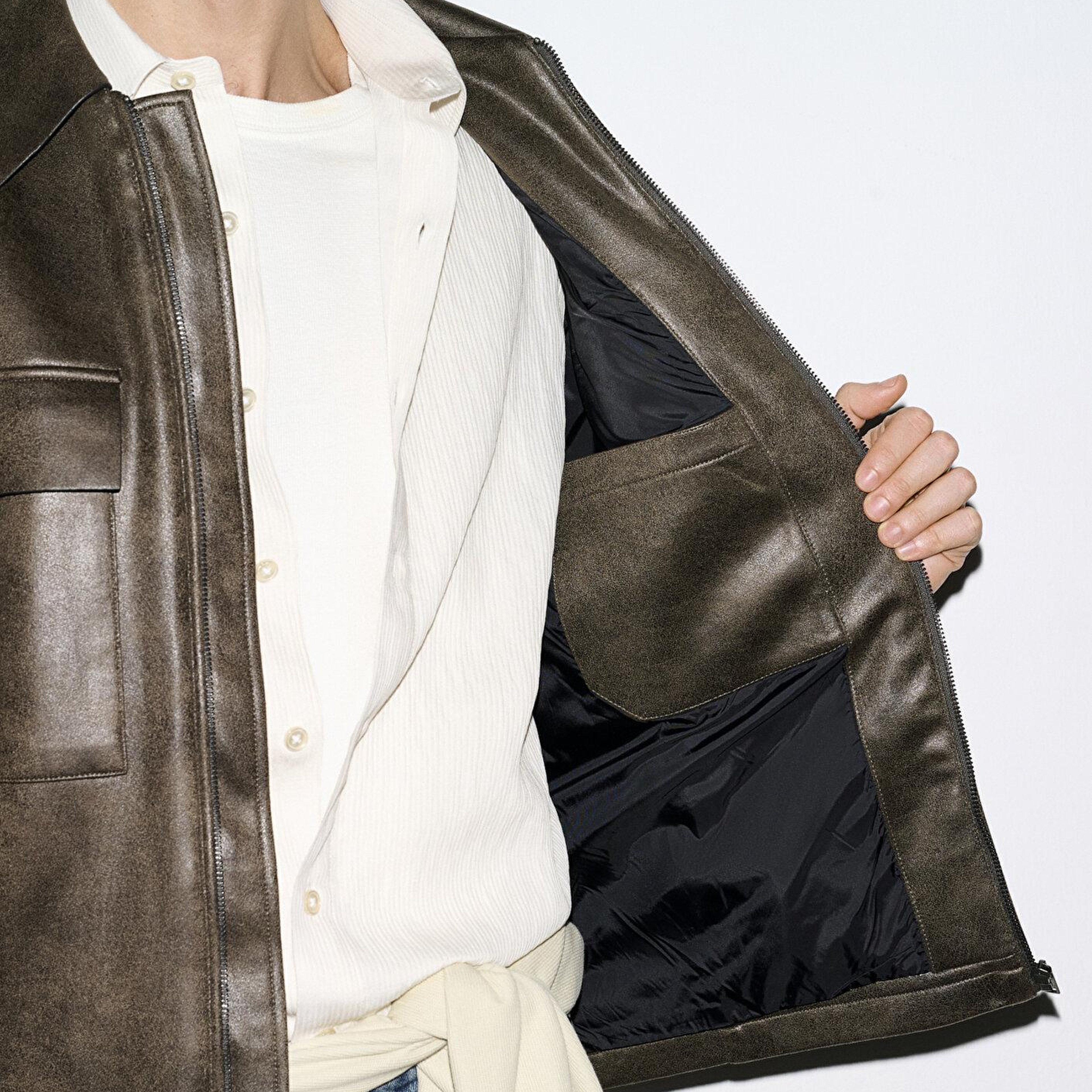 Mavi Cep Detaylı Kahverengi Ceket Regular Fit / Normal Kesim 0110780-70219