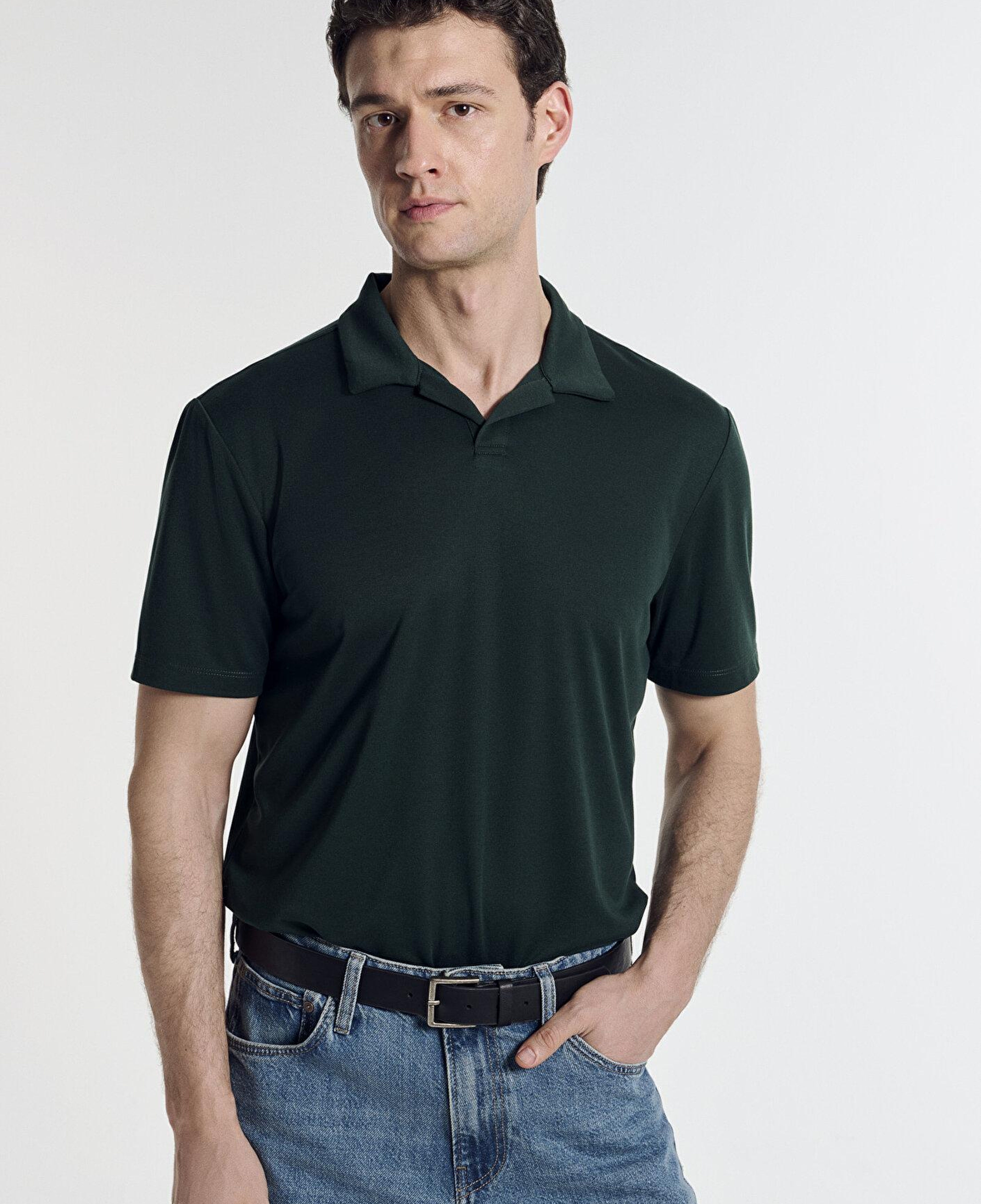 Mavi Soft-Premium Yeşil (TENCEL™) Modal Karışımlı Polo Tişört Regular Fit / Normal Kesim 0613008-85370