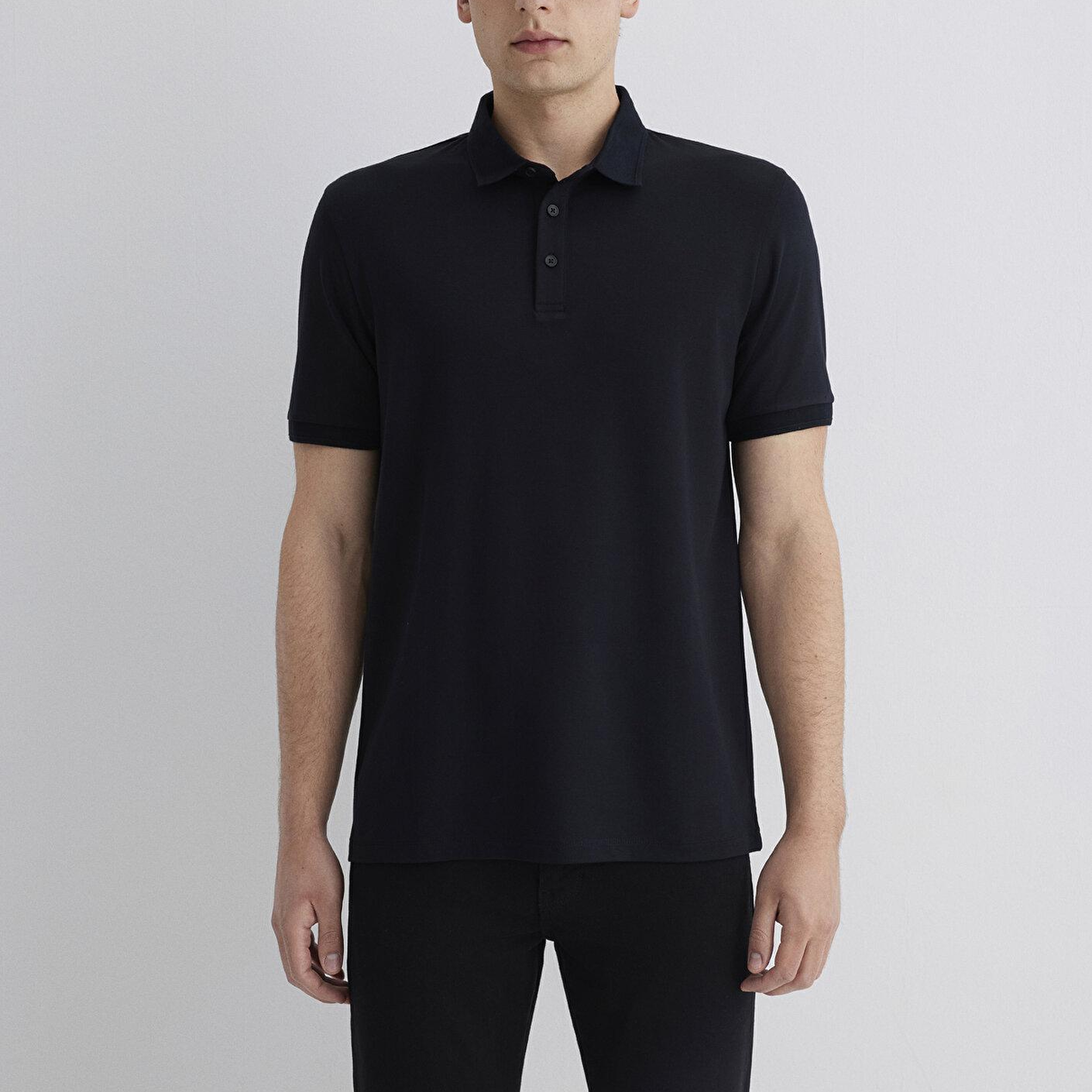 Mavi Soft-Premium Siyah Polo Tişört Slim Fit / Dar Kesim 0613006-900